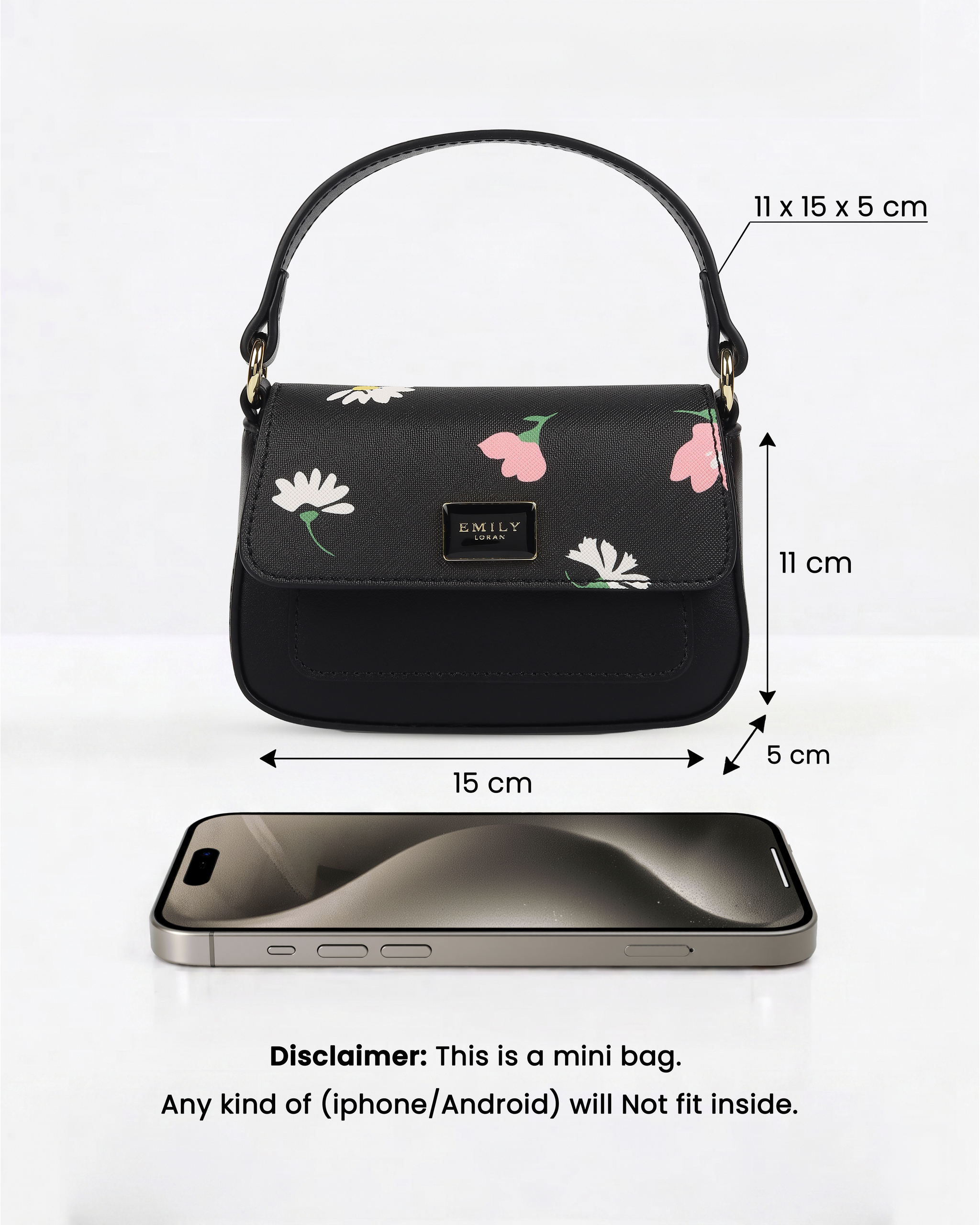 Blossom Mini Bag- Black