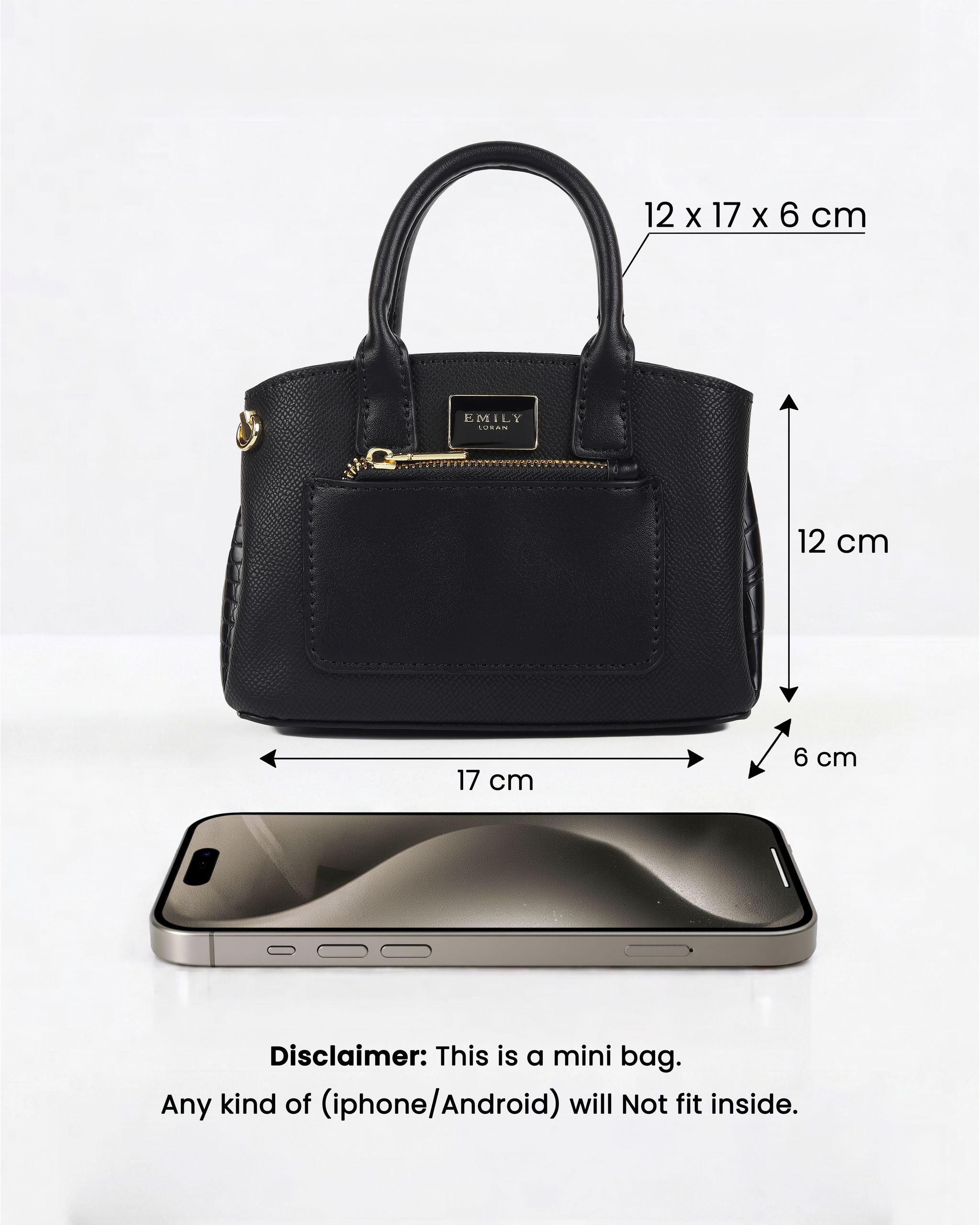 Roselle Mini Bag- Black