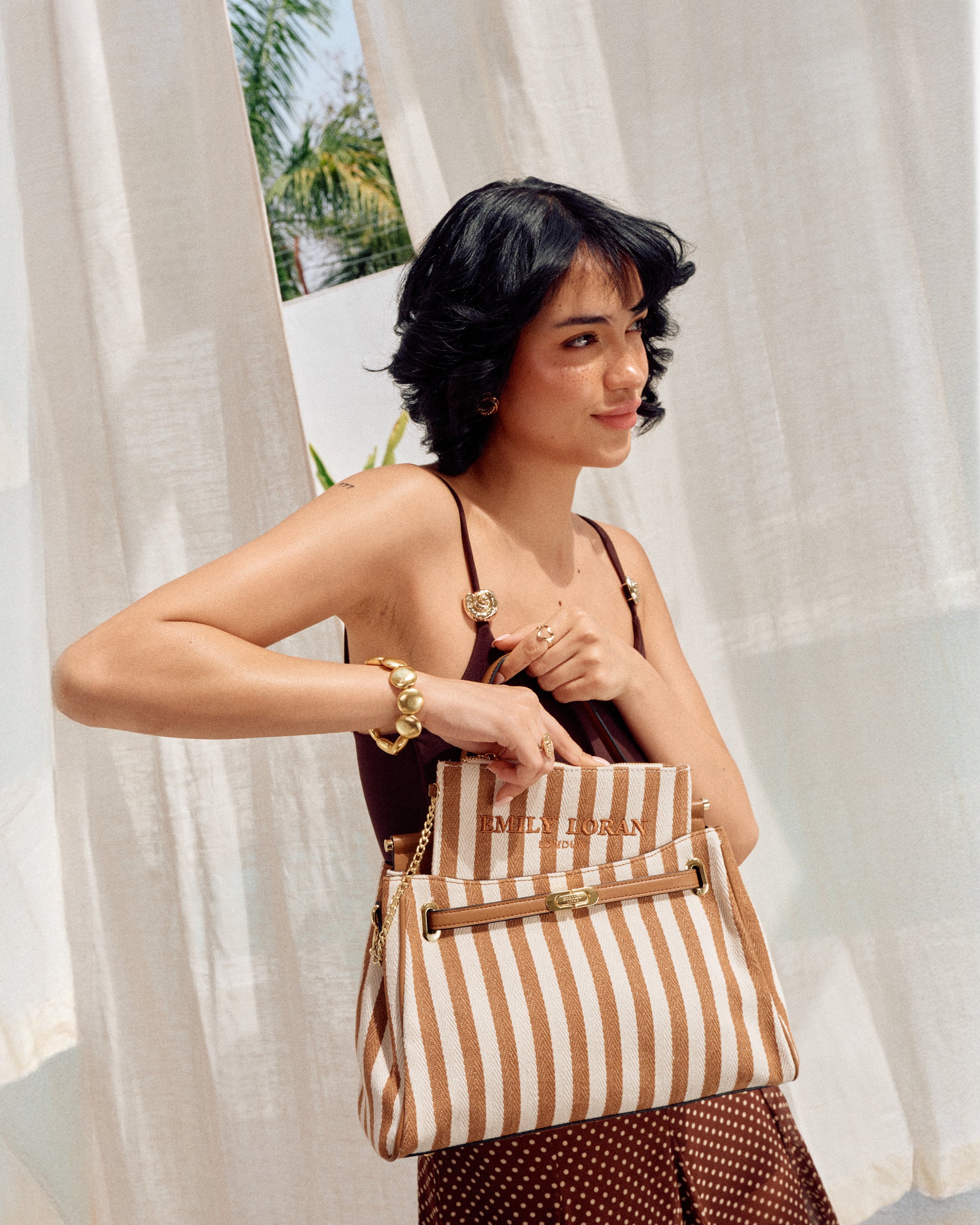 Nova Handbag- B Striped