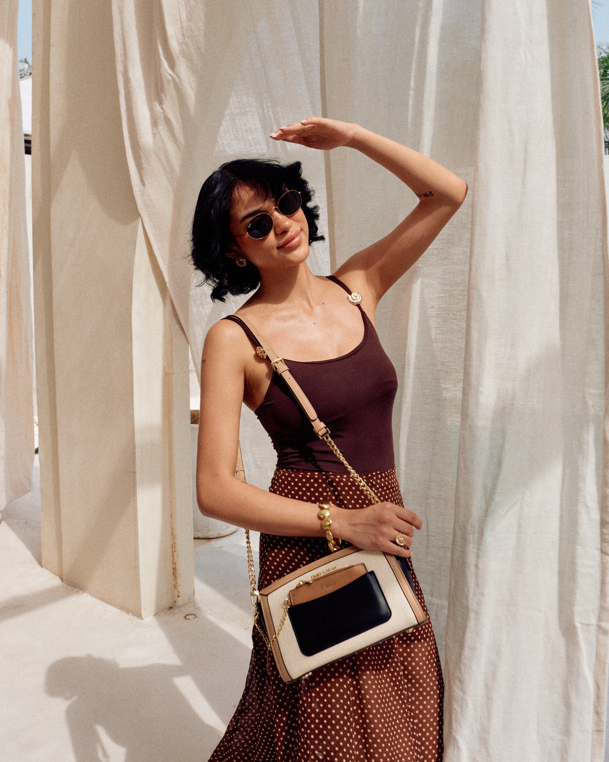 Arlo Crossbody Bag- Beige