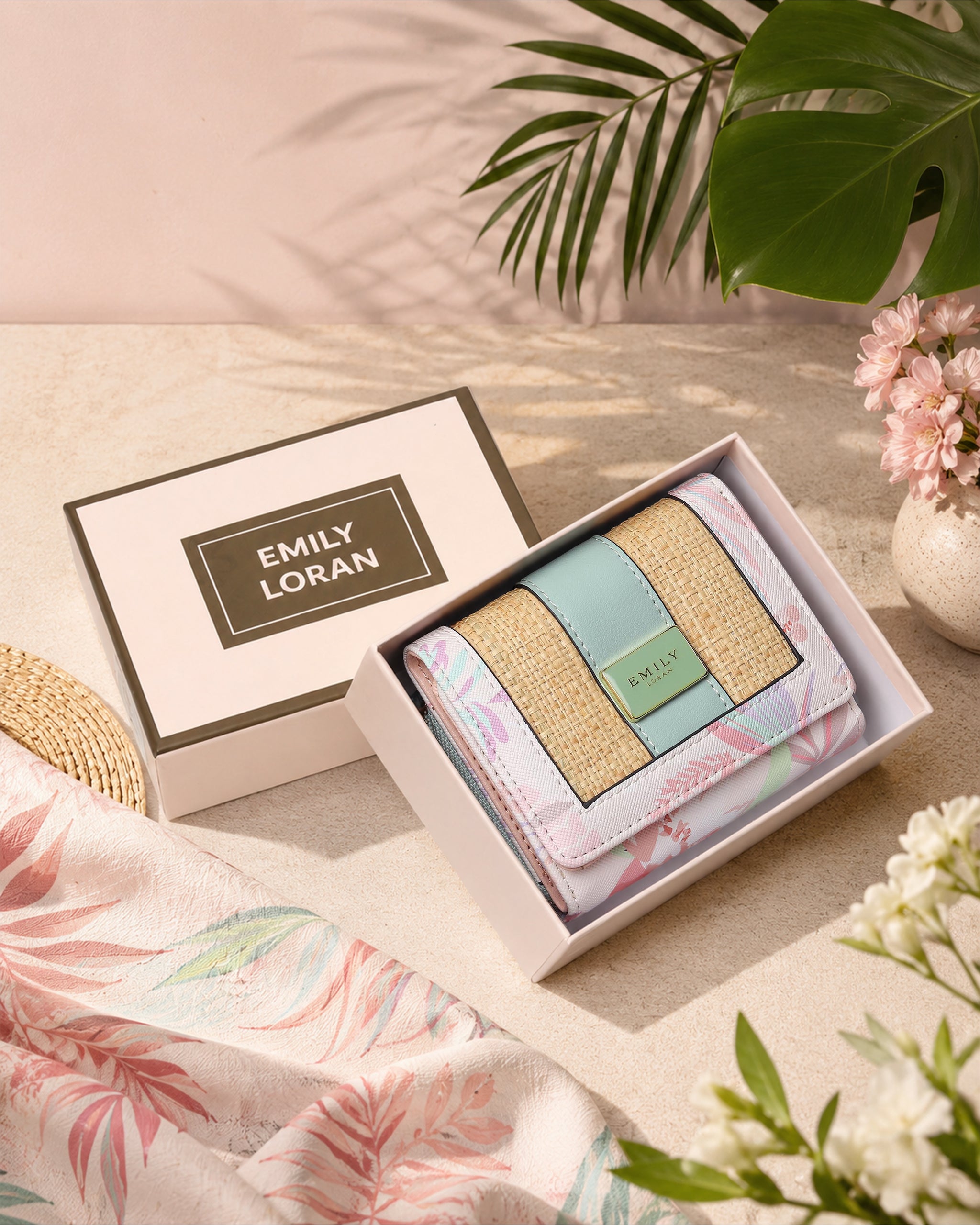 Noelle Mini Wallet- Beige