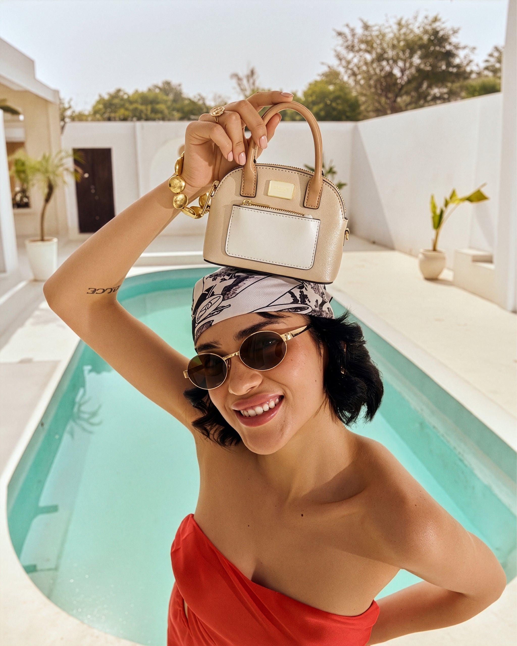 Bloom Mini Bag- Beige