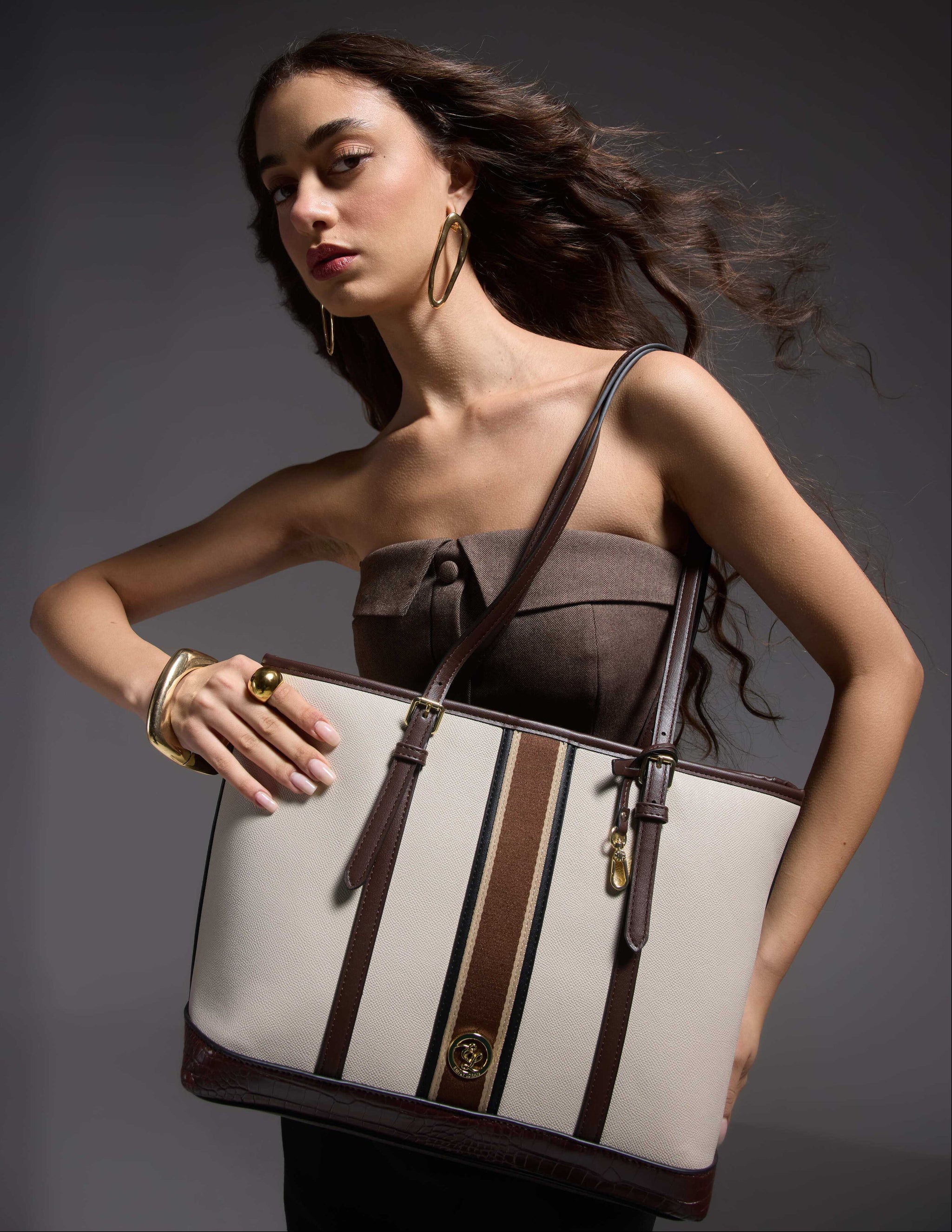 Verra Tote Trio - Dark Brown