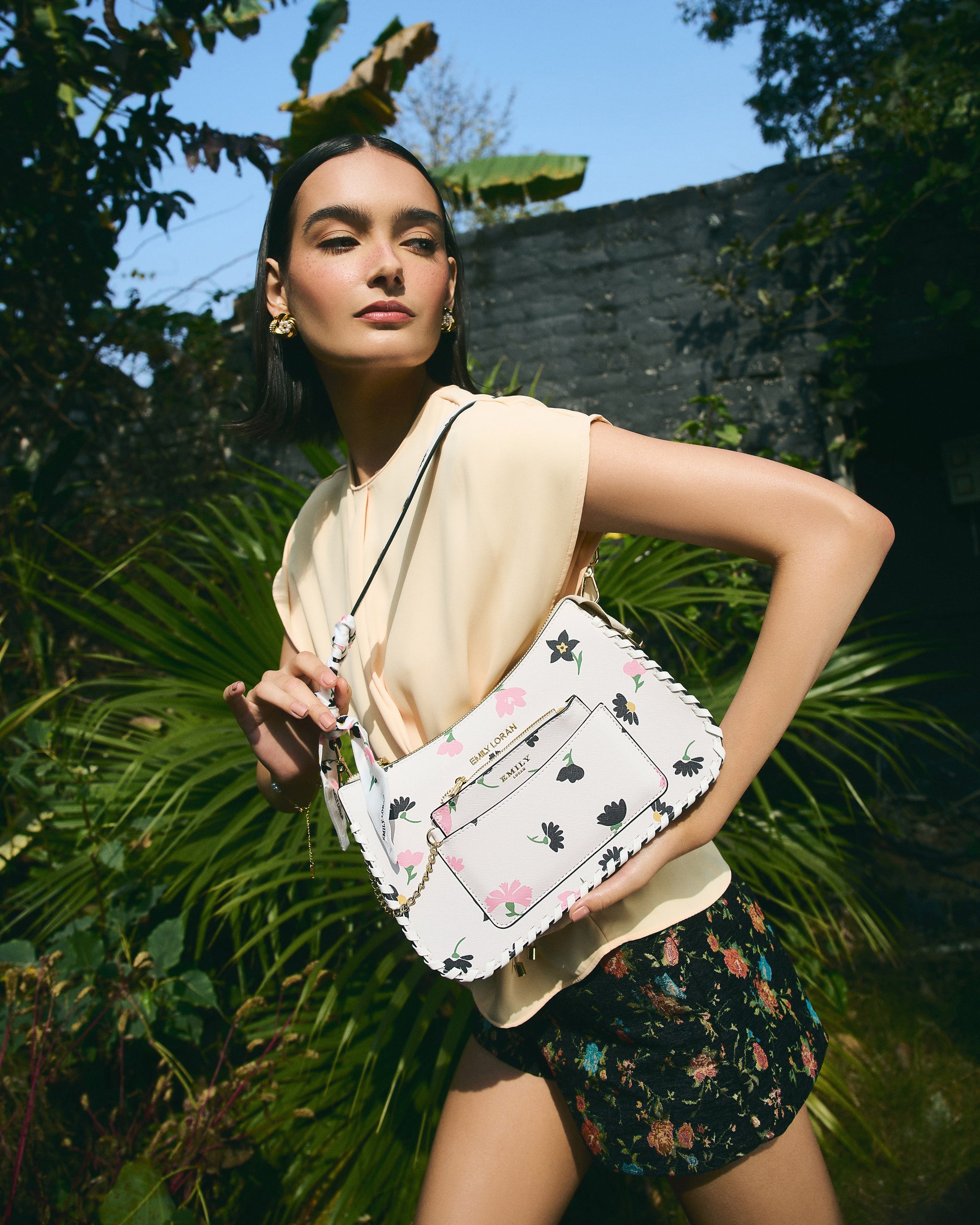 Dewdrop Shoulder Bag - Floral