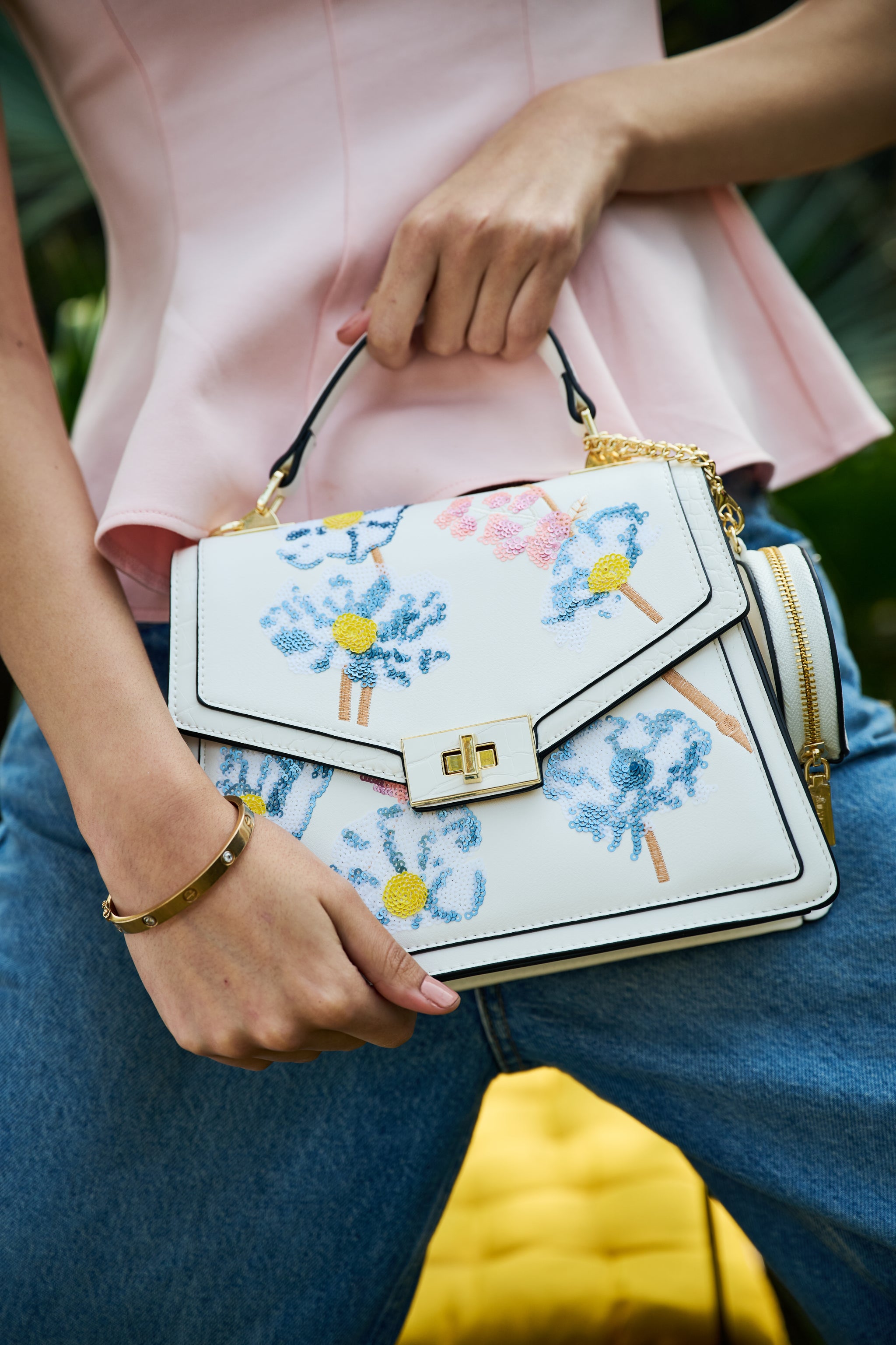 Jardin Handbag - White