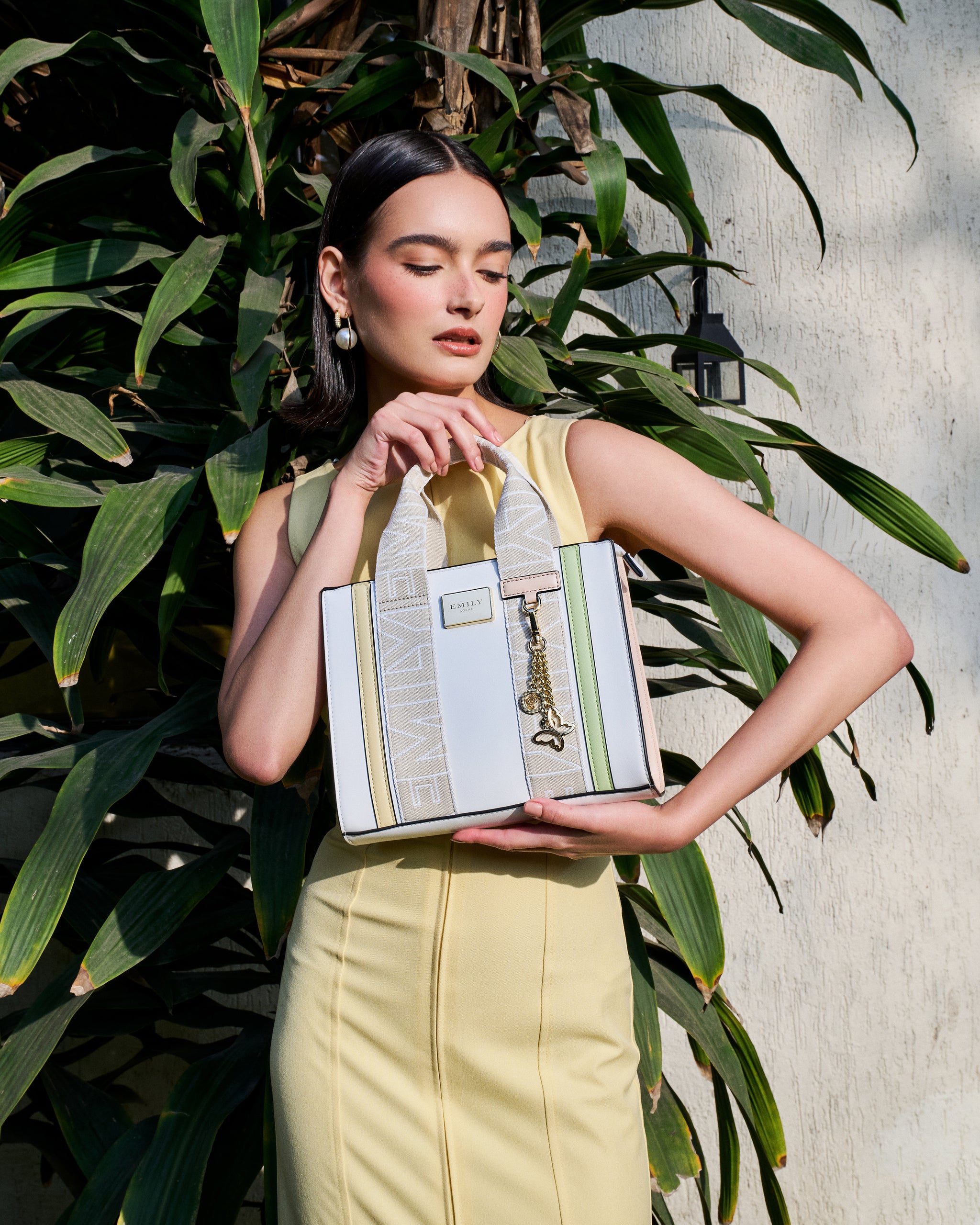 Emily Mini Tote Bag - White