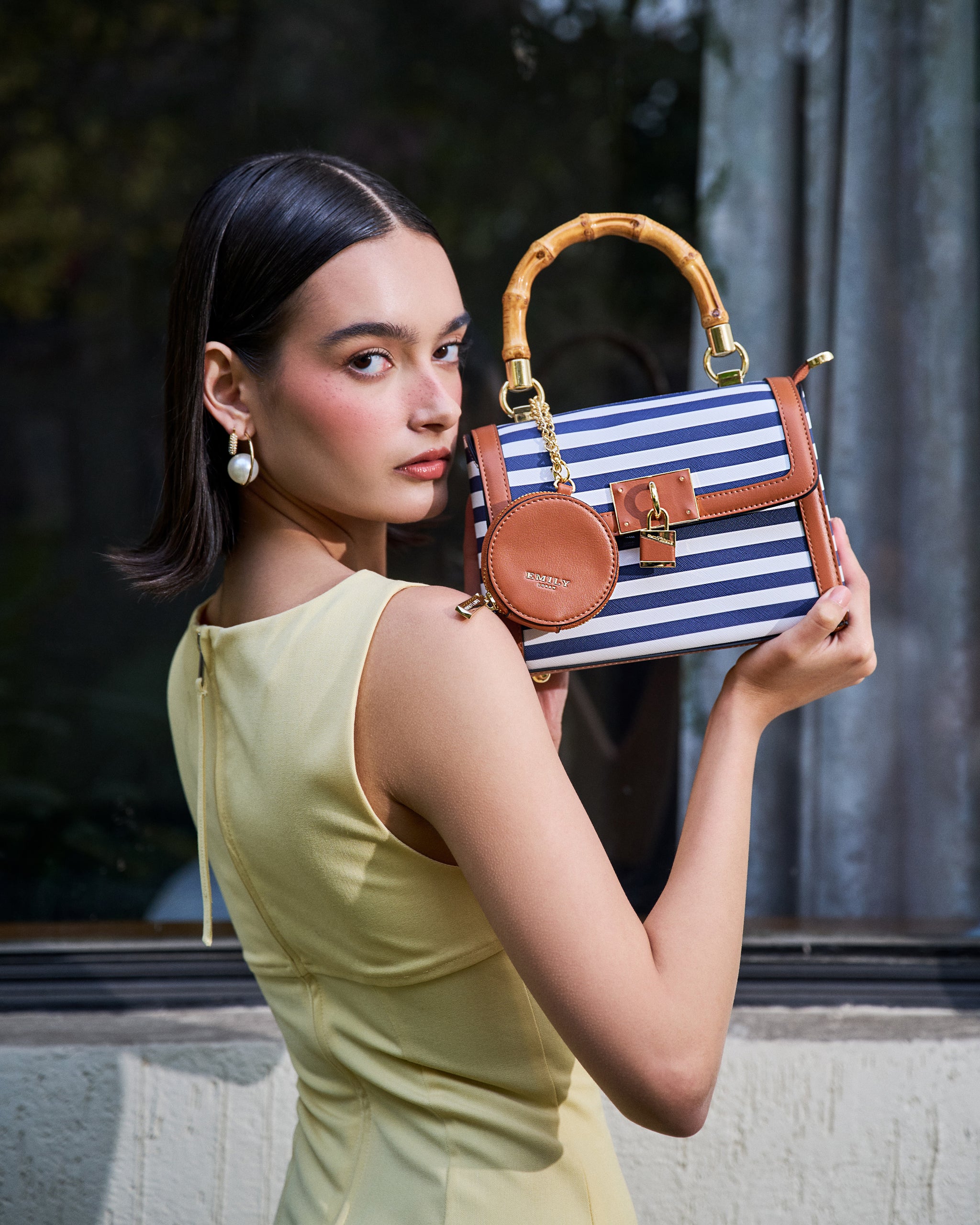 Trellis Handbag - Striped