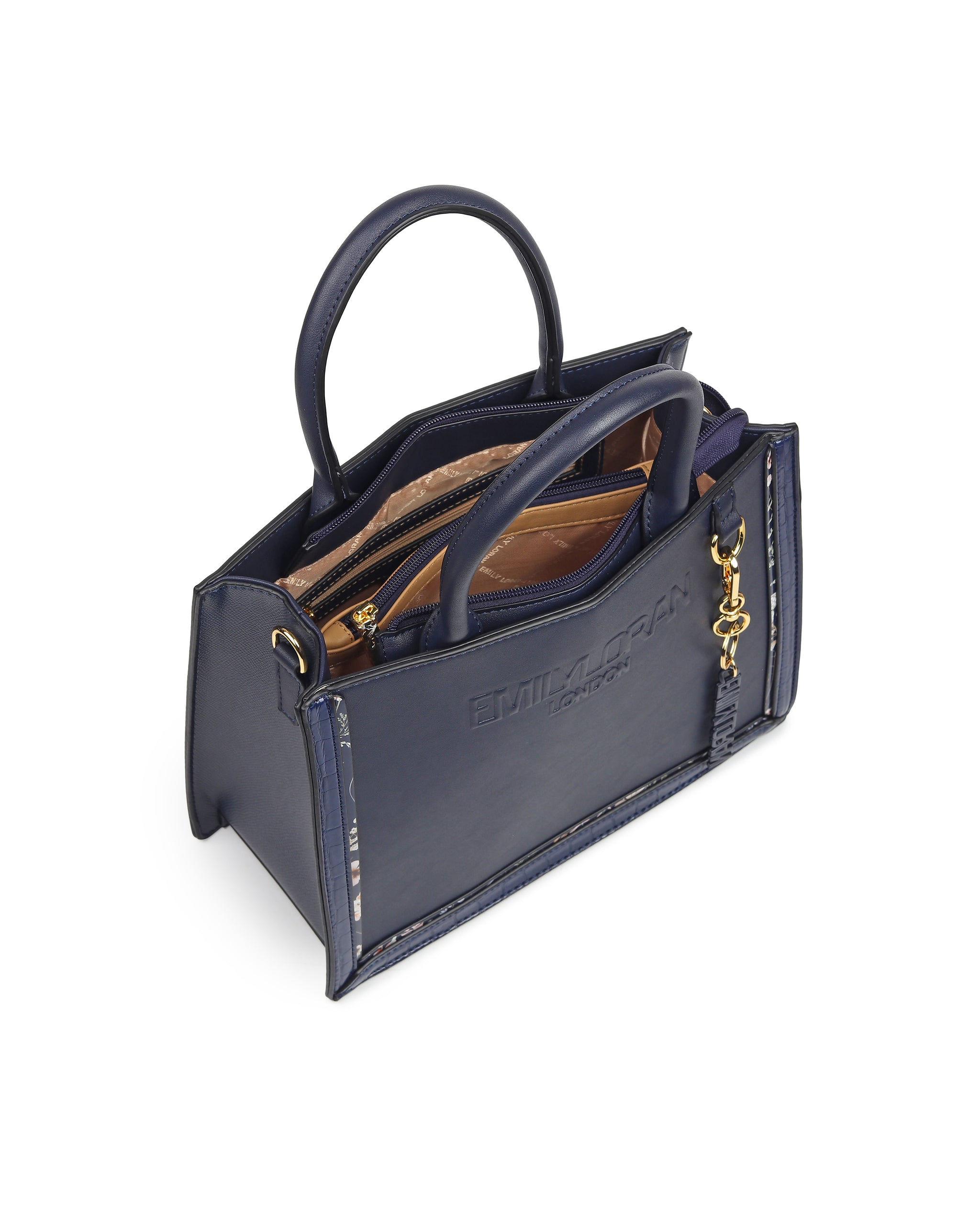 Zivaracharm Handbag- Navy
