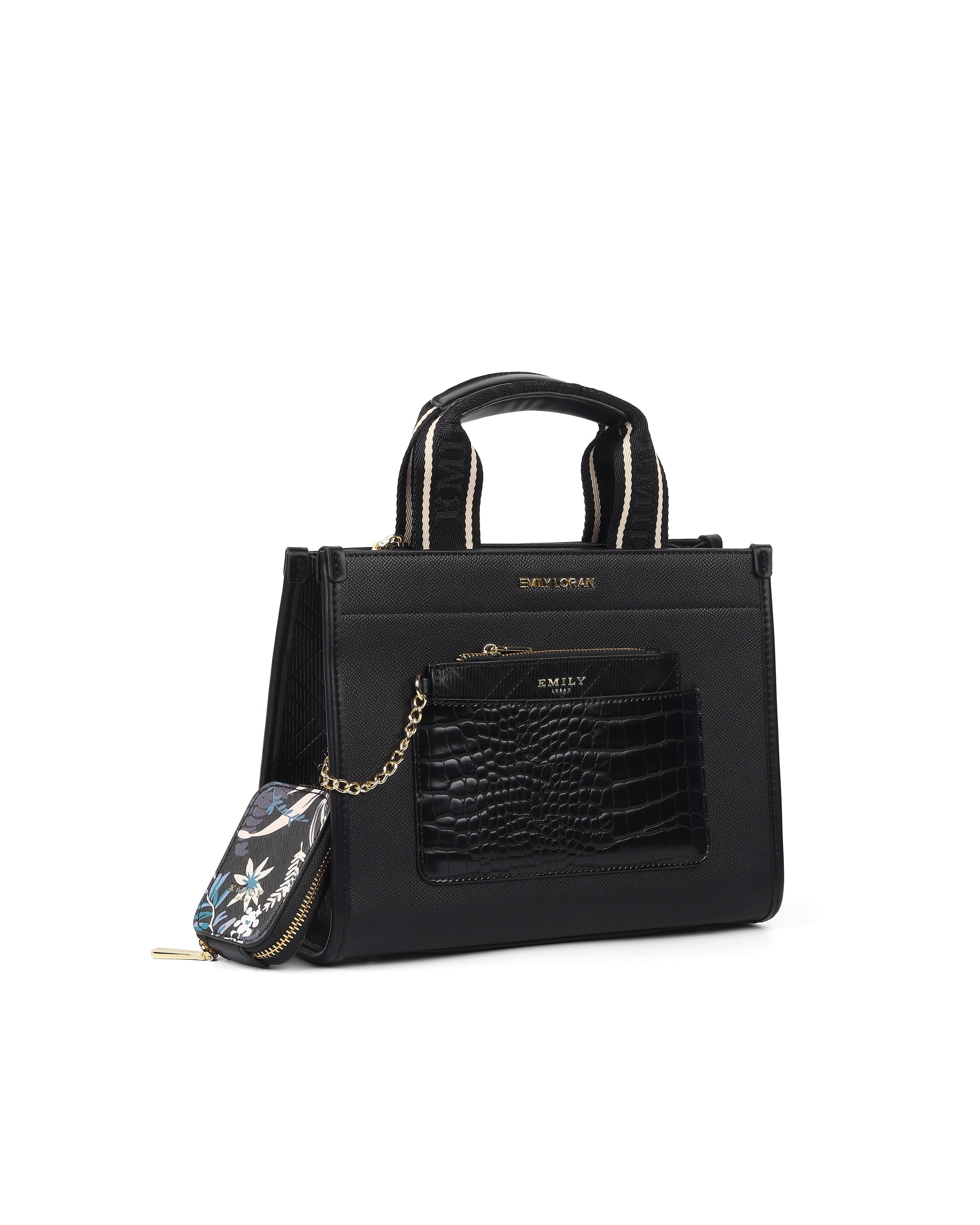 Charm Carry Handbag- Black