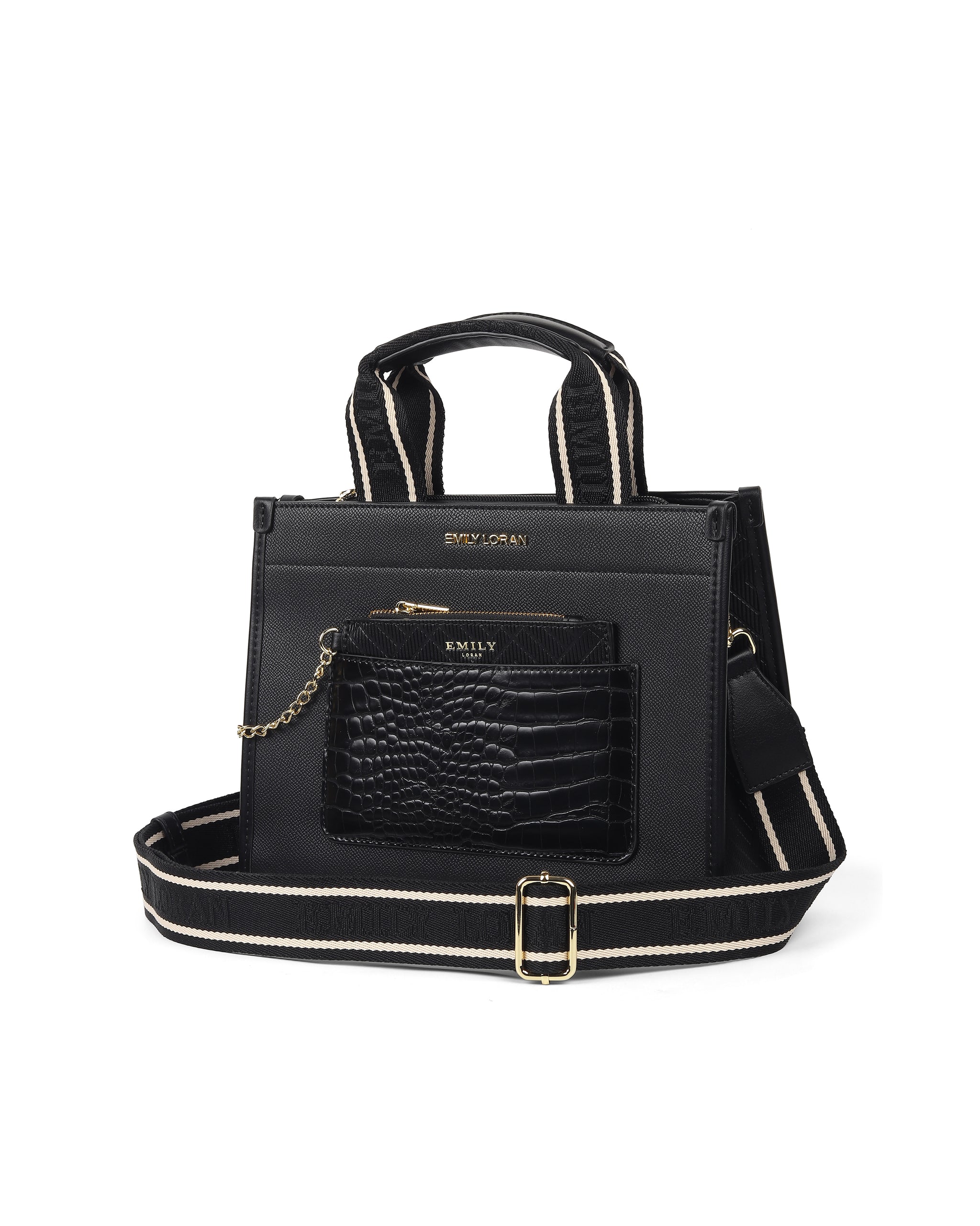 Charm Carry Handbag- Black
