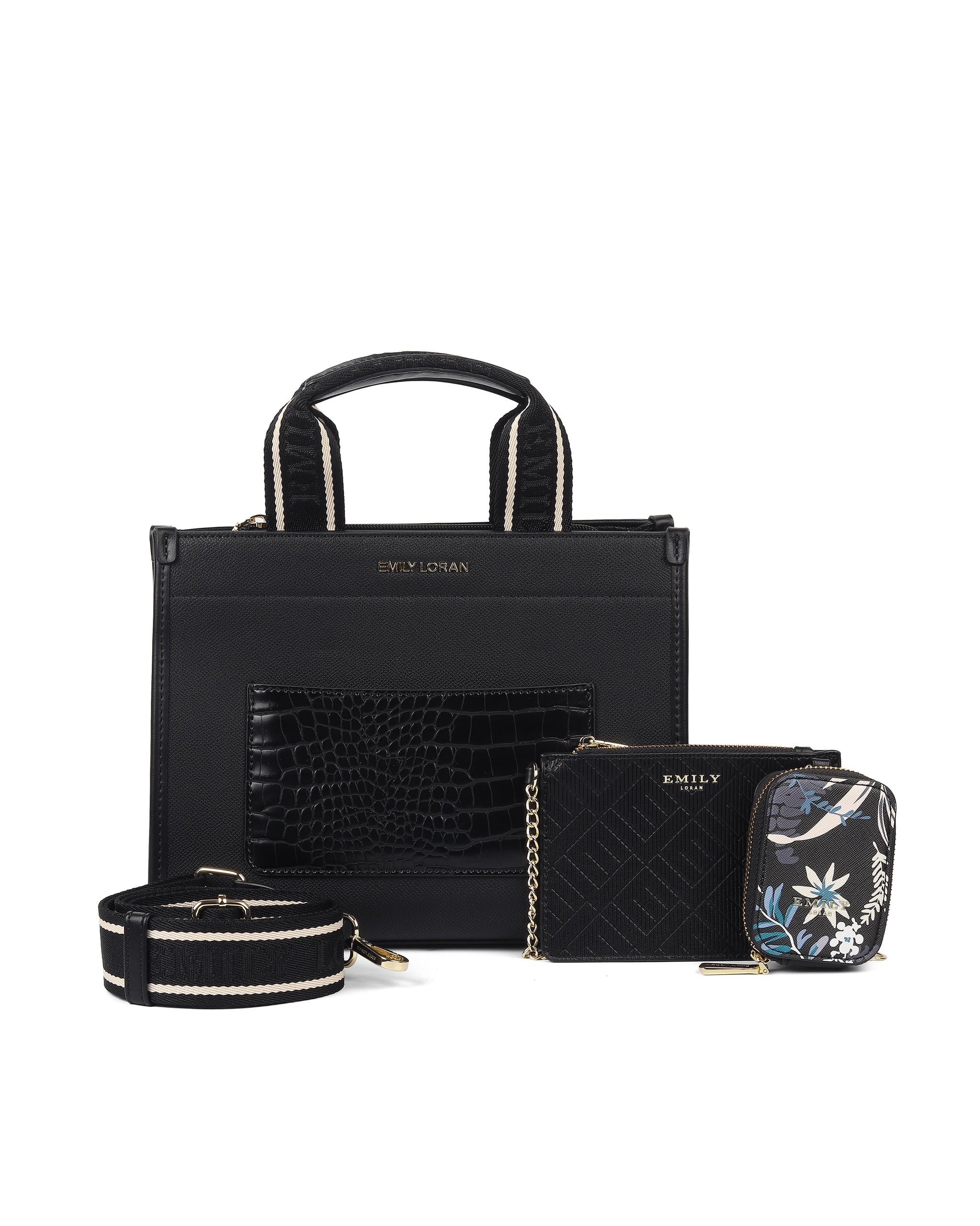 Charm Carry Handbag- Black