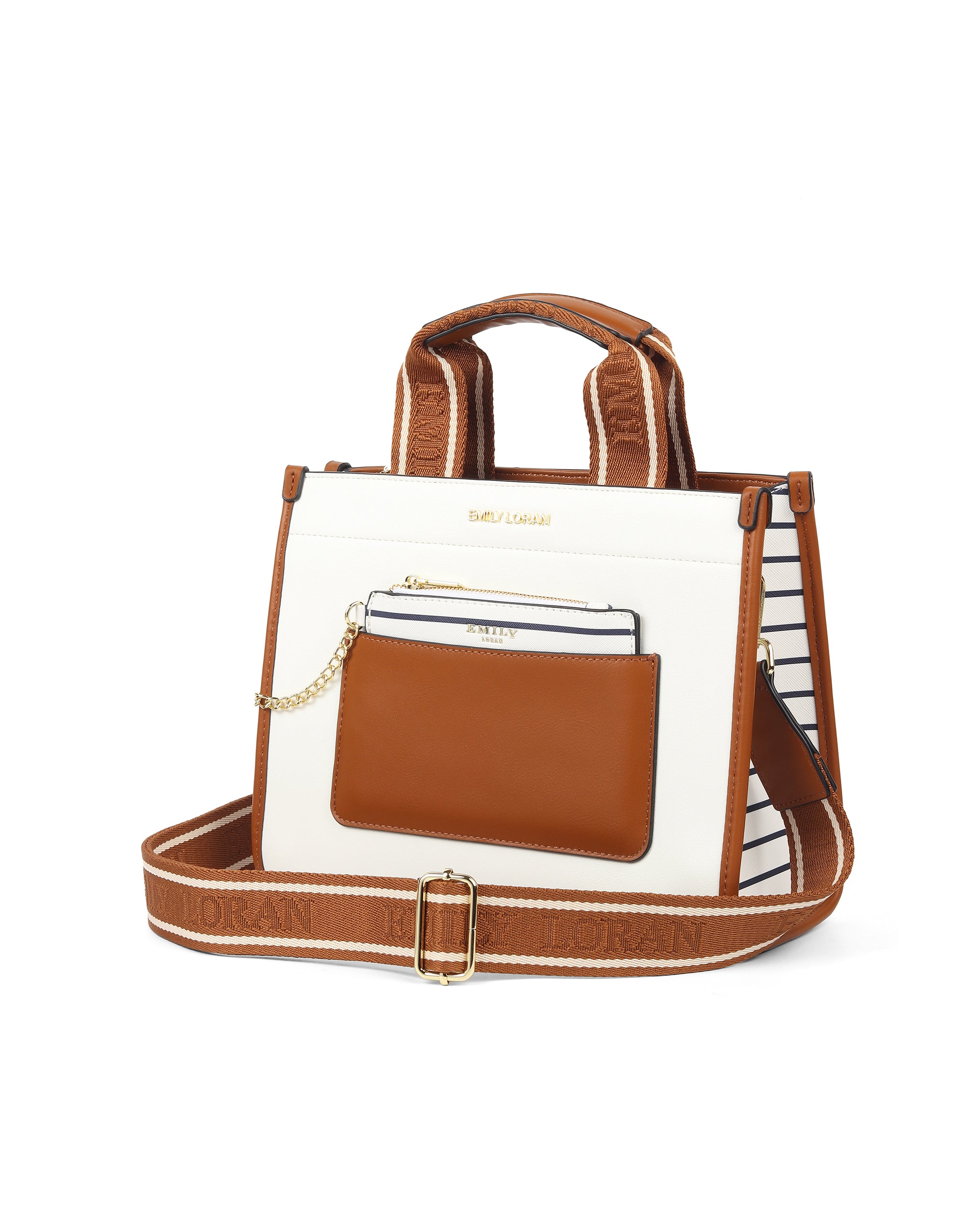 Charm Carry Handbag- Stripes