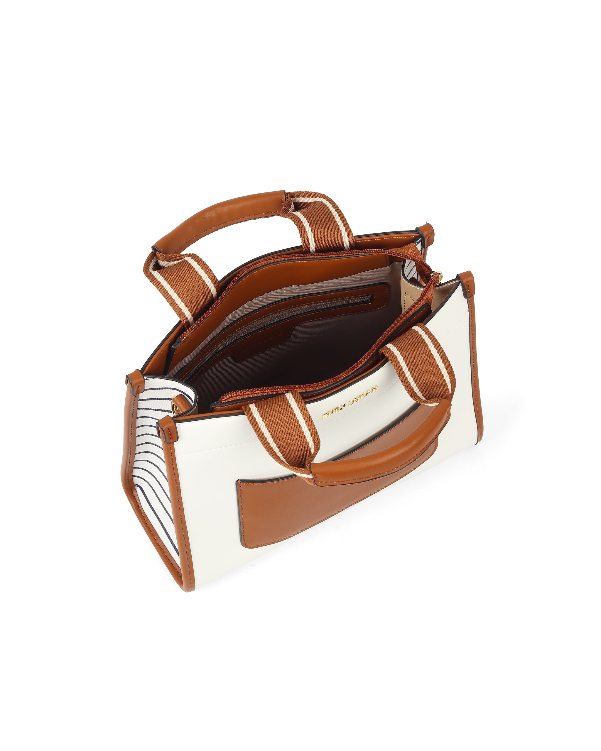 Charm Carry Handbag- Stripes