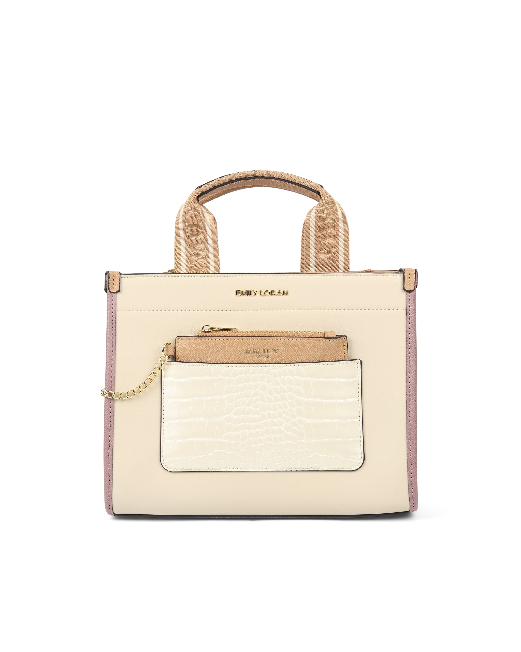 Charm Carry Handbag- Cream