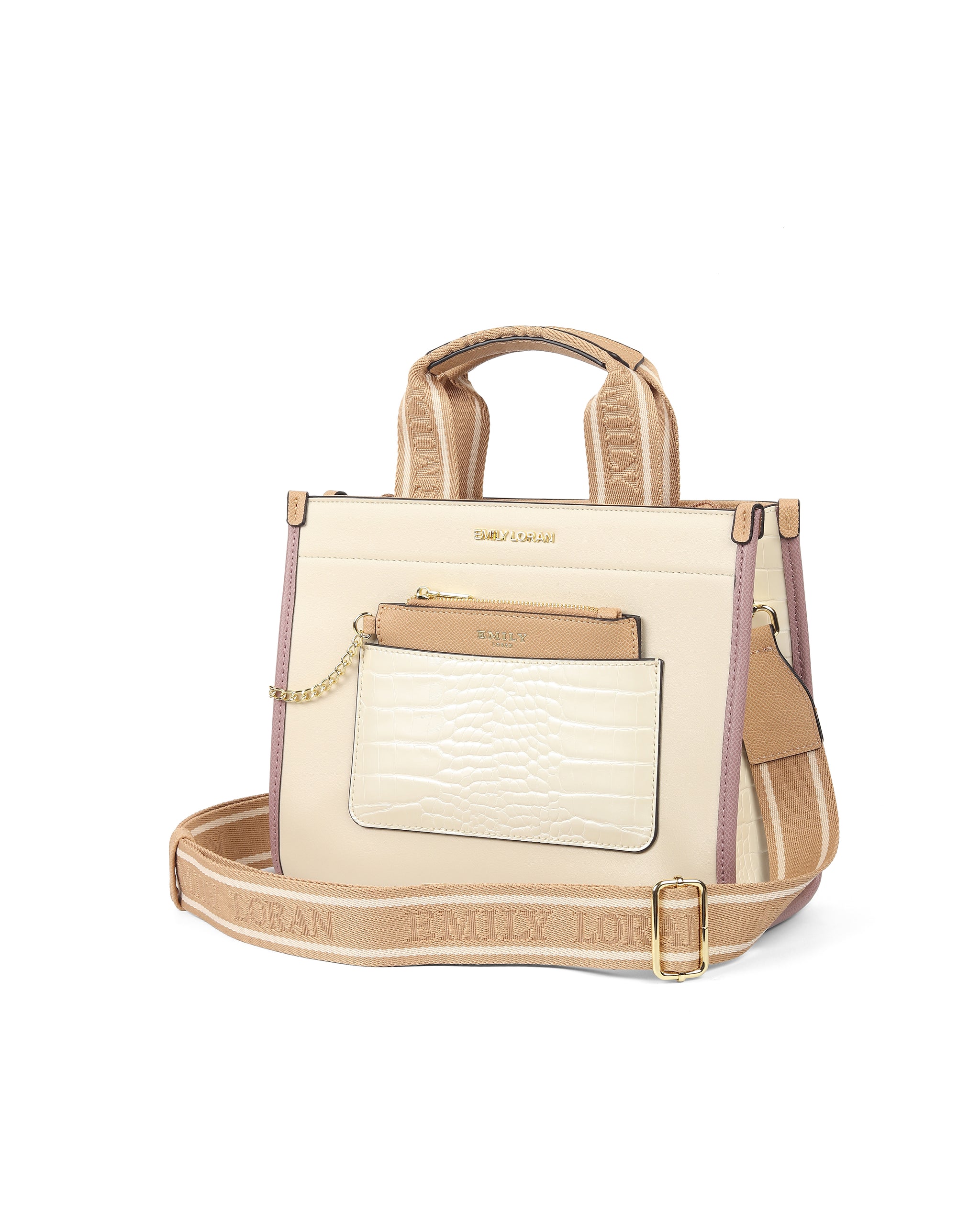 Charm Carry Handbag- Cream
