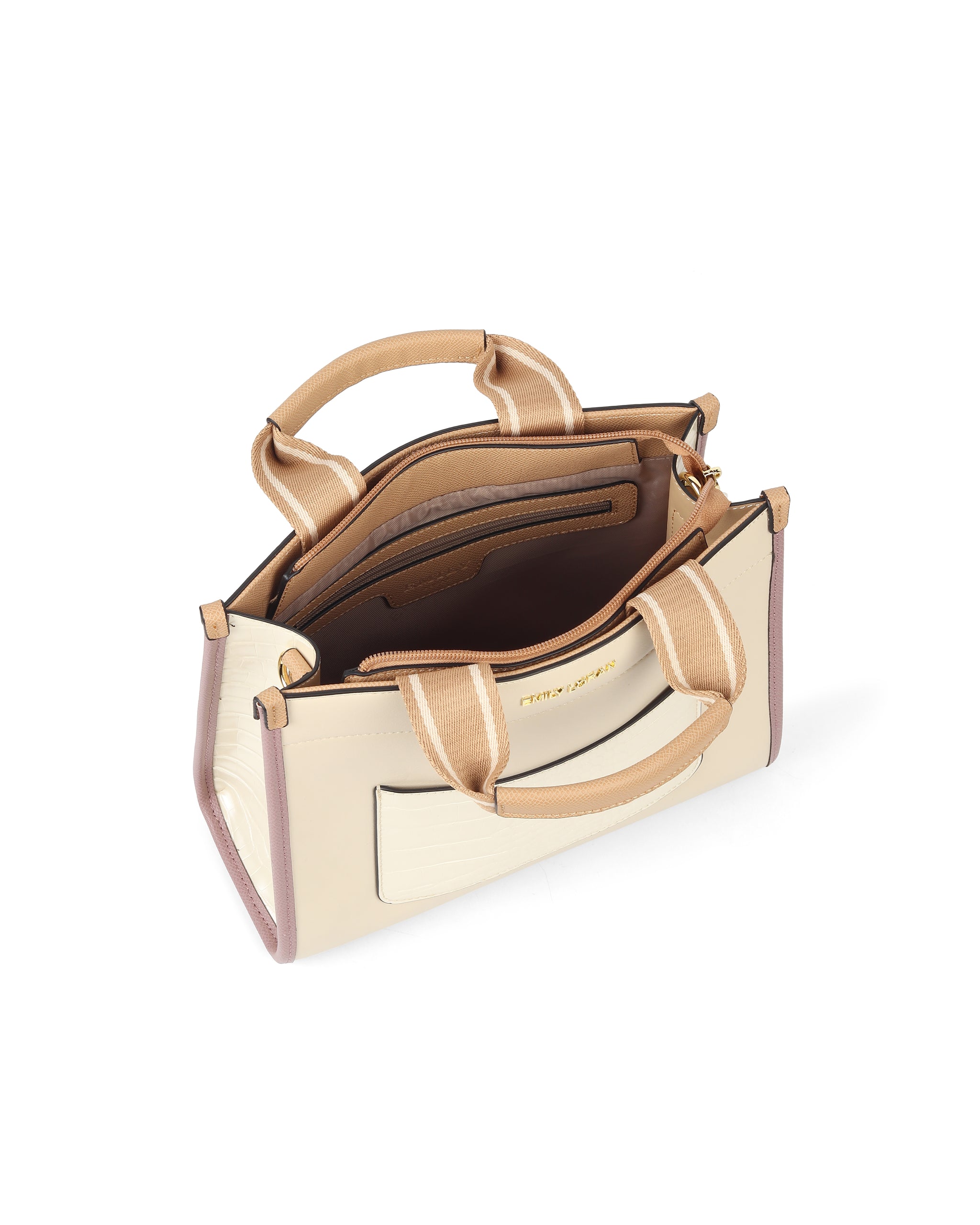 Charm Carry Handbag- Cream