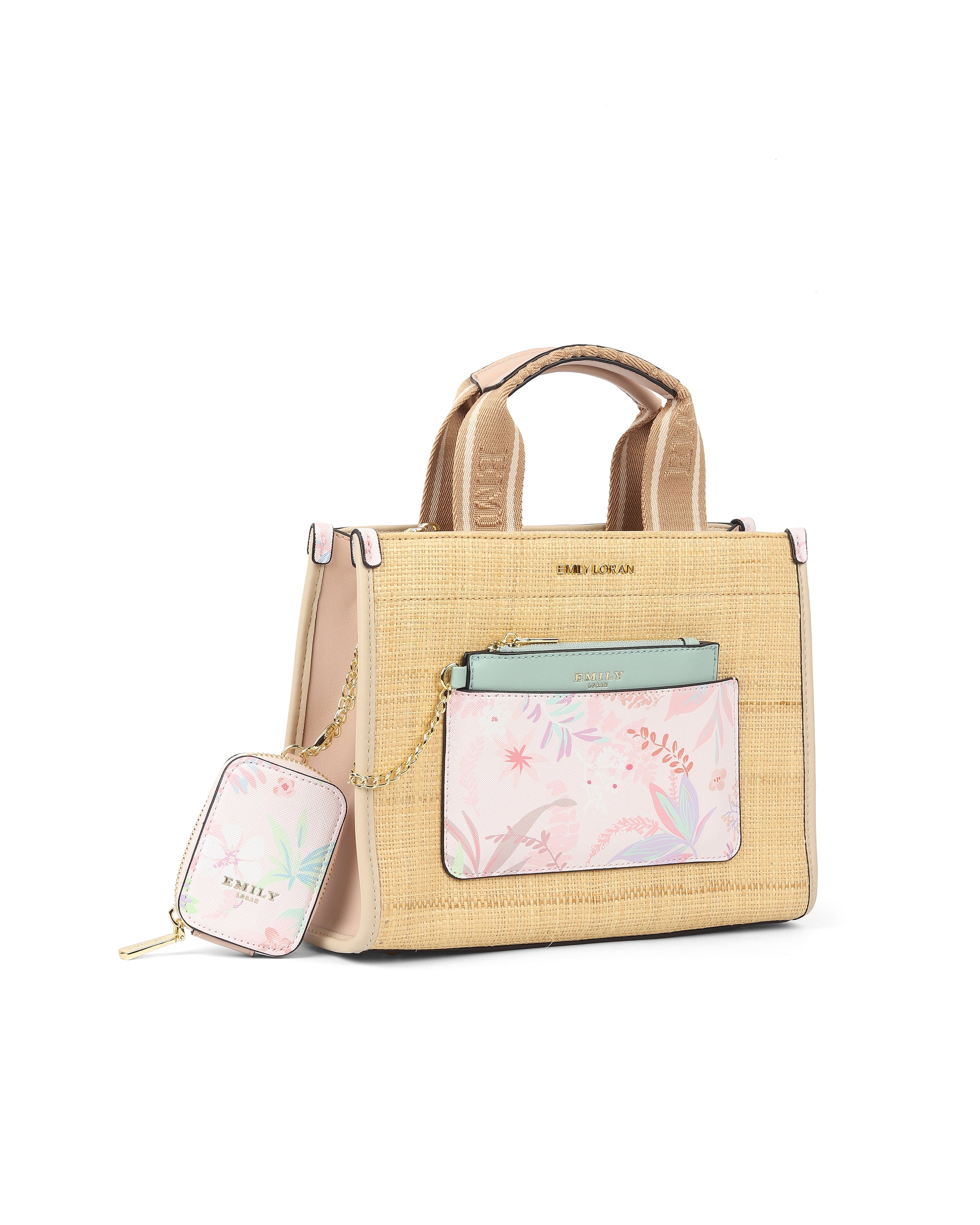 Charm Carry Handbag- Beige