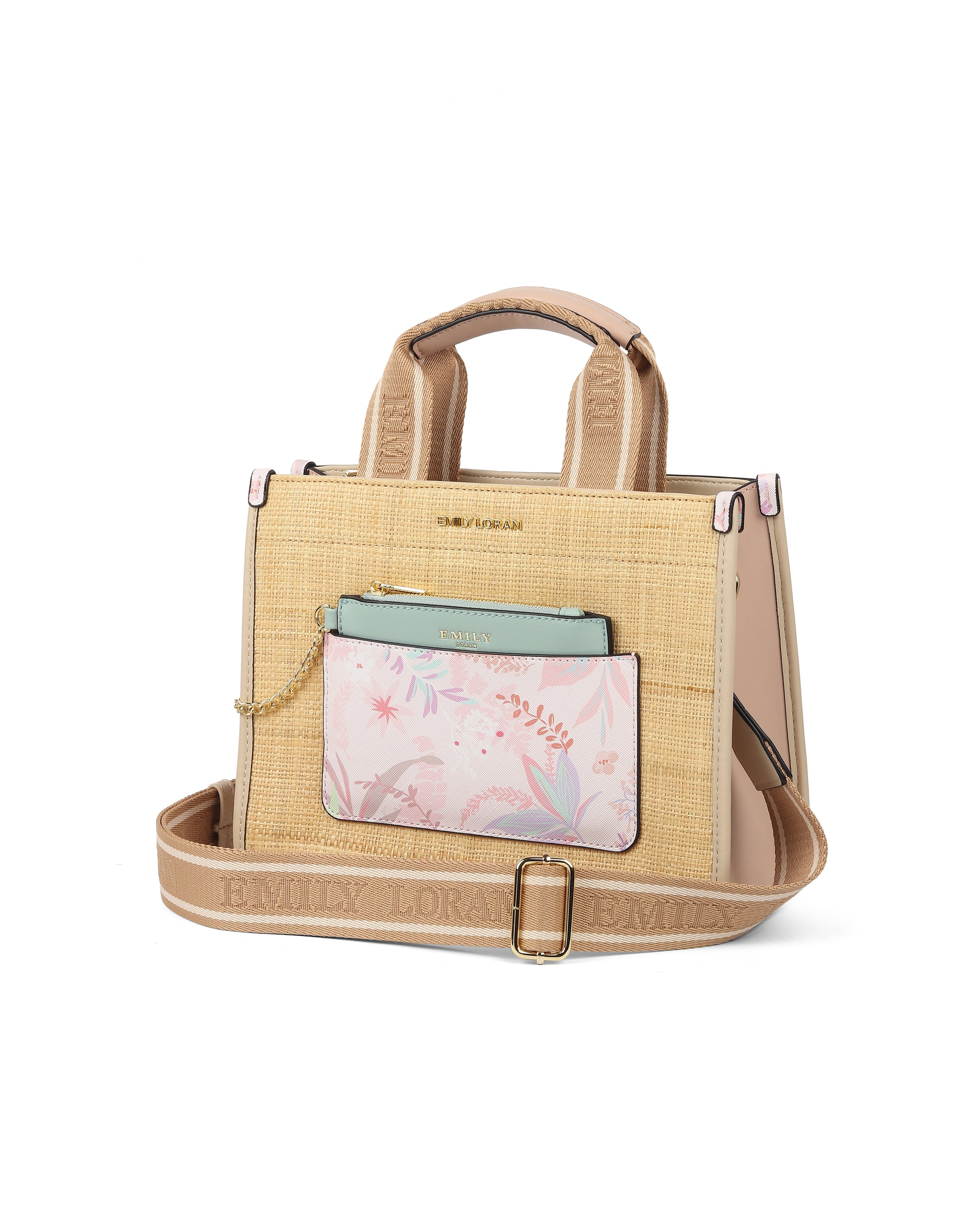 Charm Carry Handbag- Beige