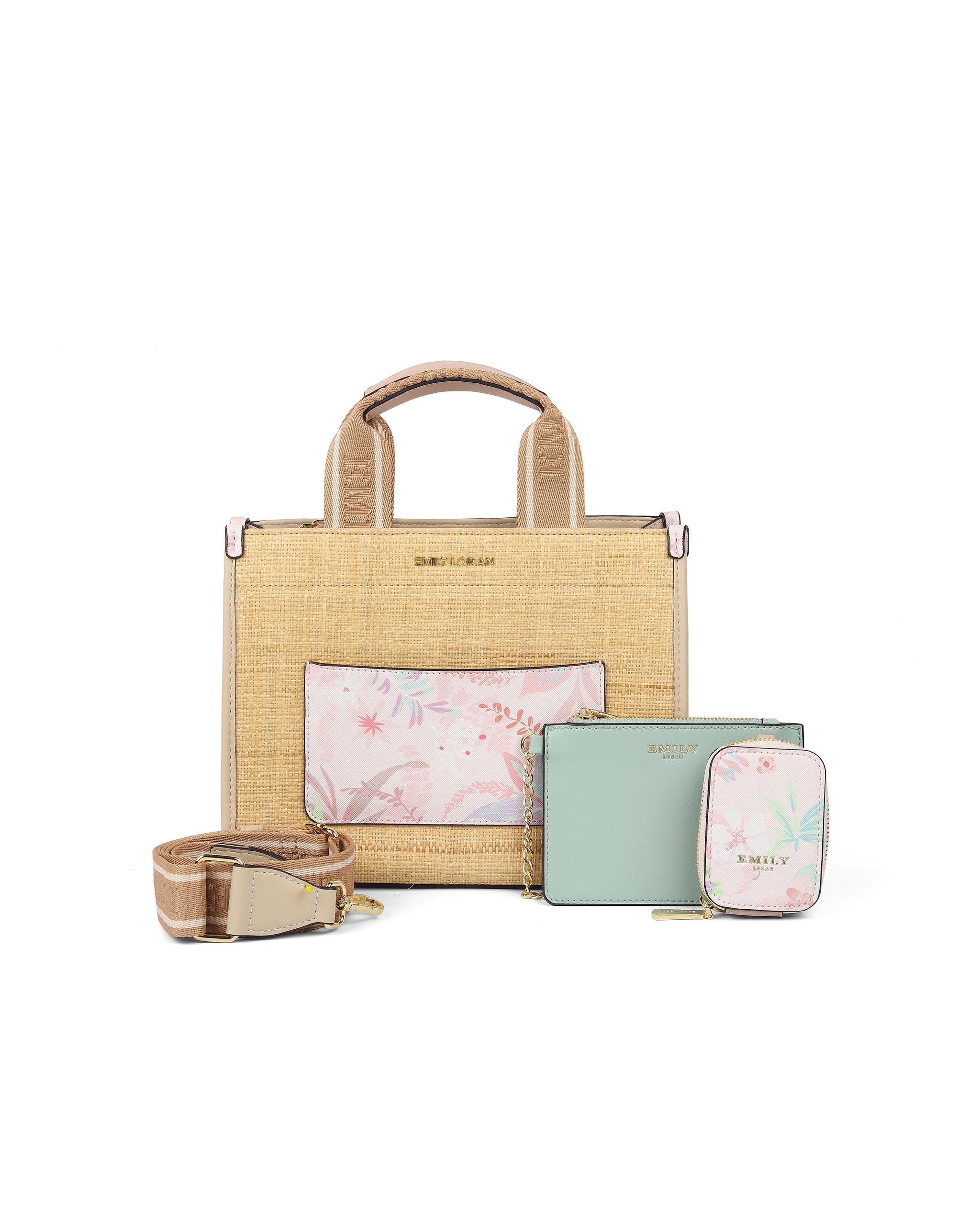 Charm Carry Handbag- Beige