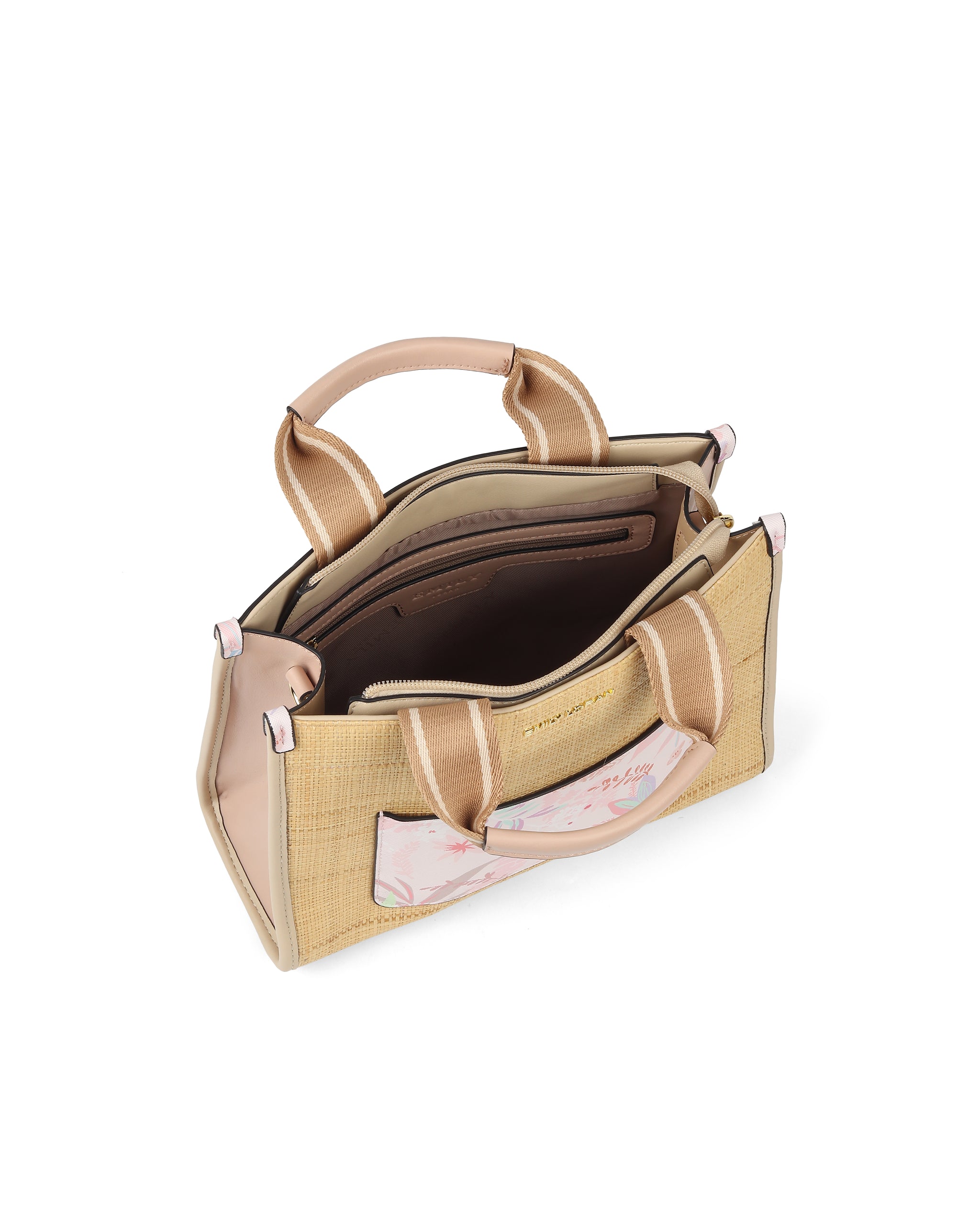 Charm Carry Handbag- Beige