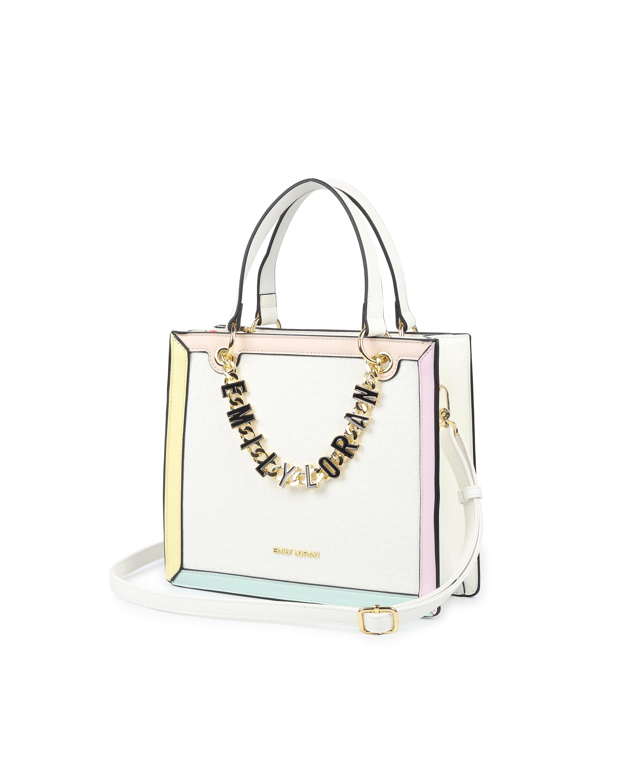 Viora Handbag- White Multi