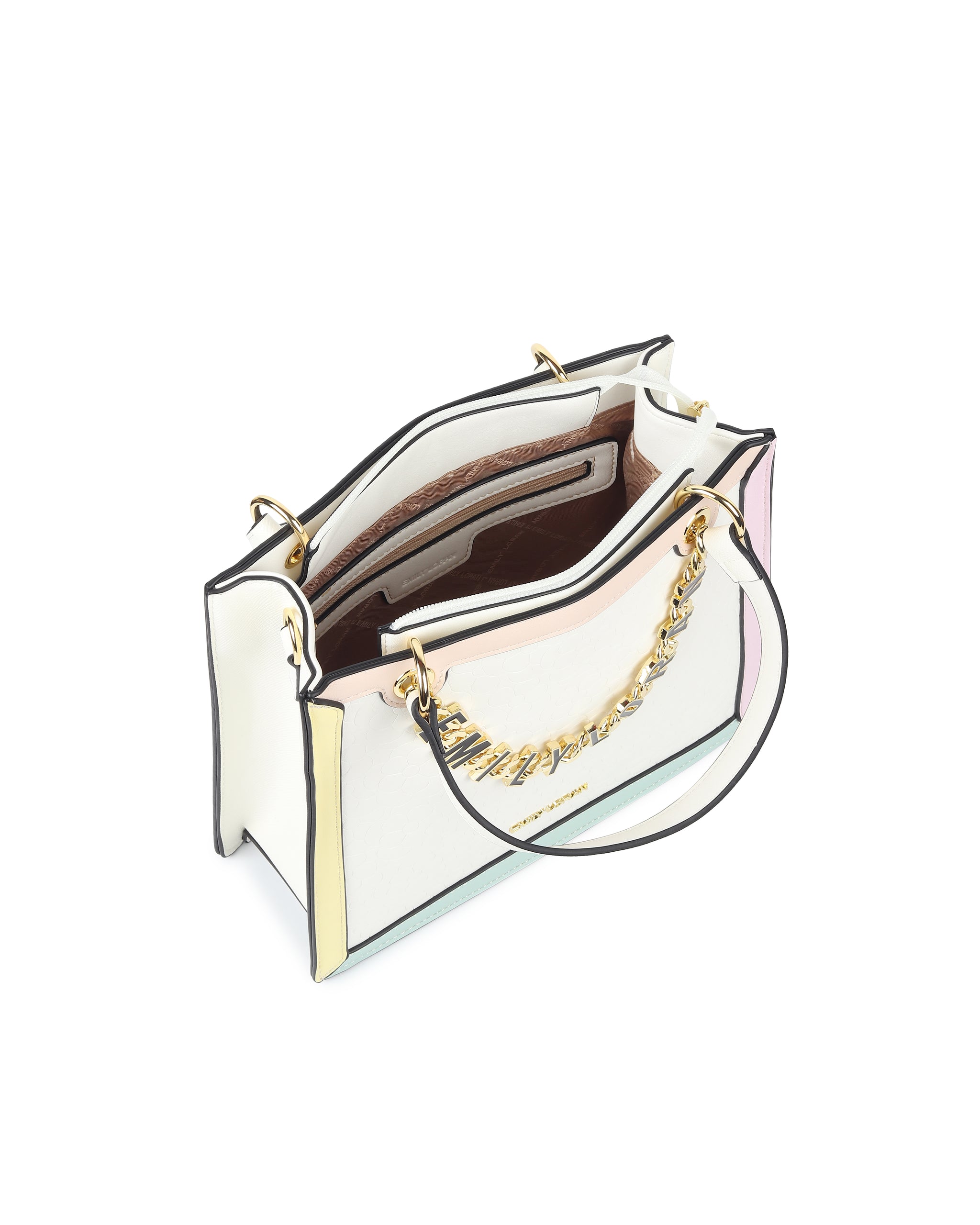 Viora Handbag- White Multi