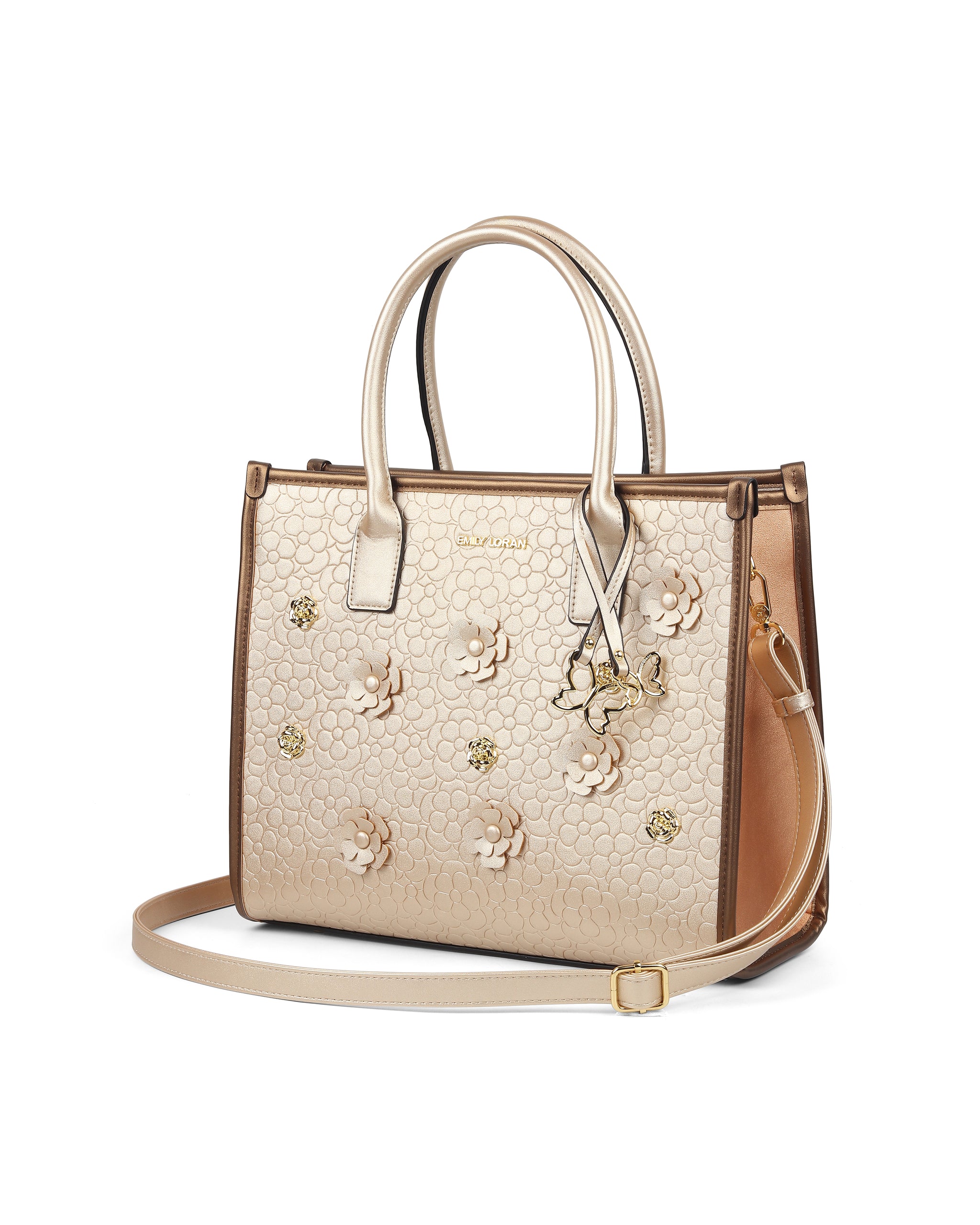 Fleure Handbag- Bronze