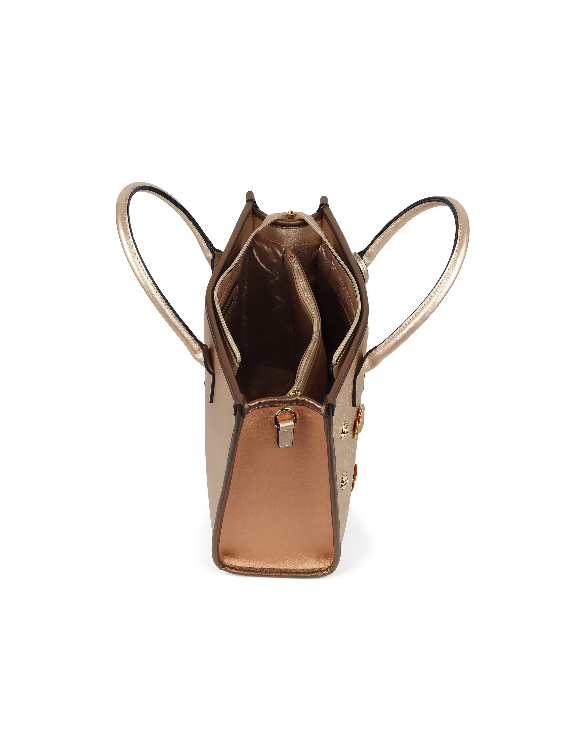 Fleure Handbag- Bronze