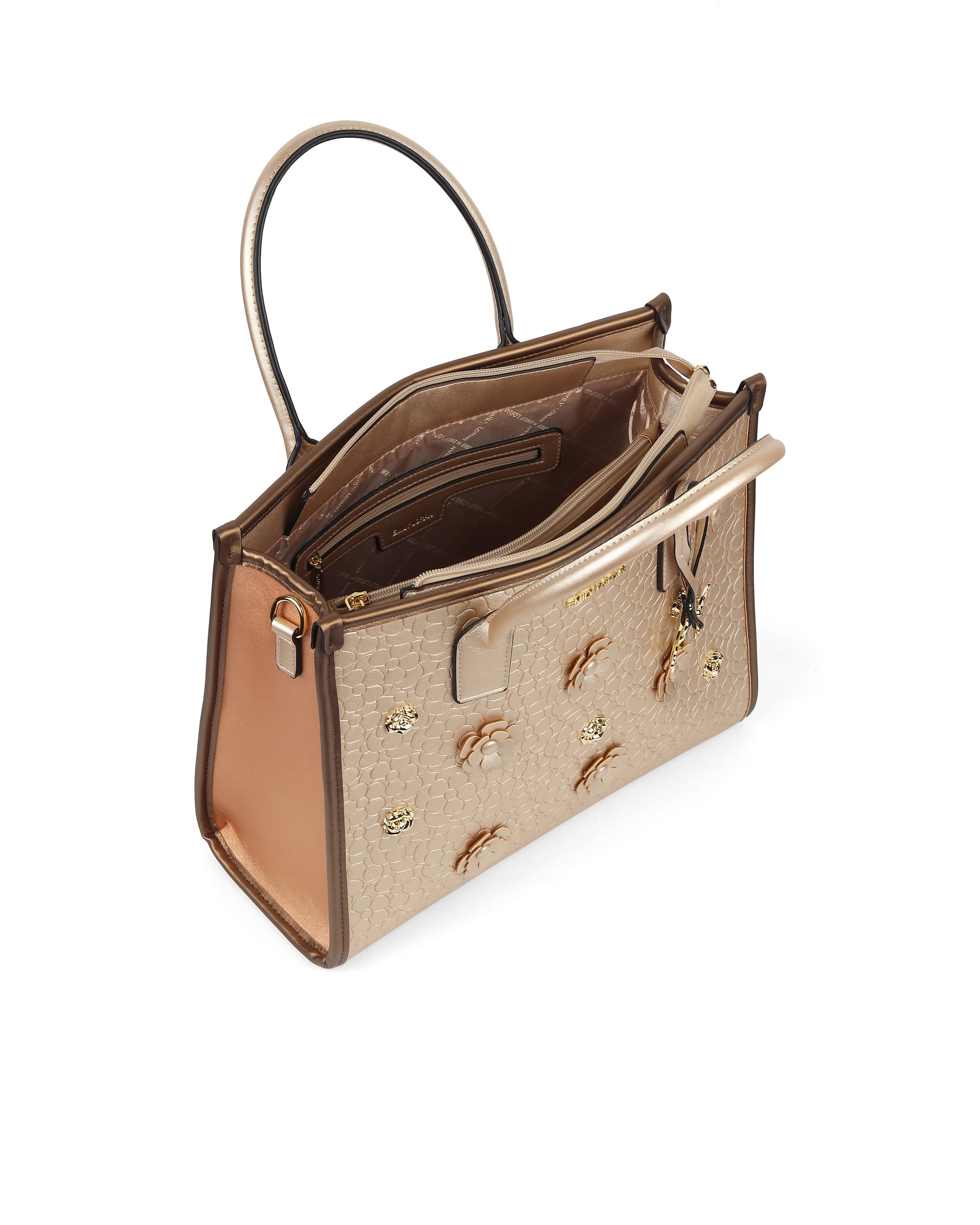 Fleure Handbag- Bronze