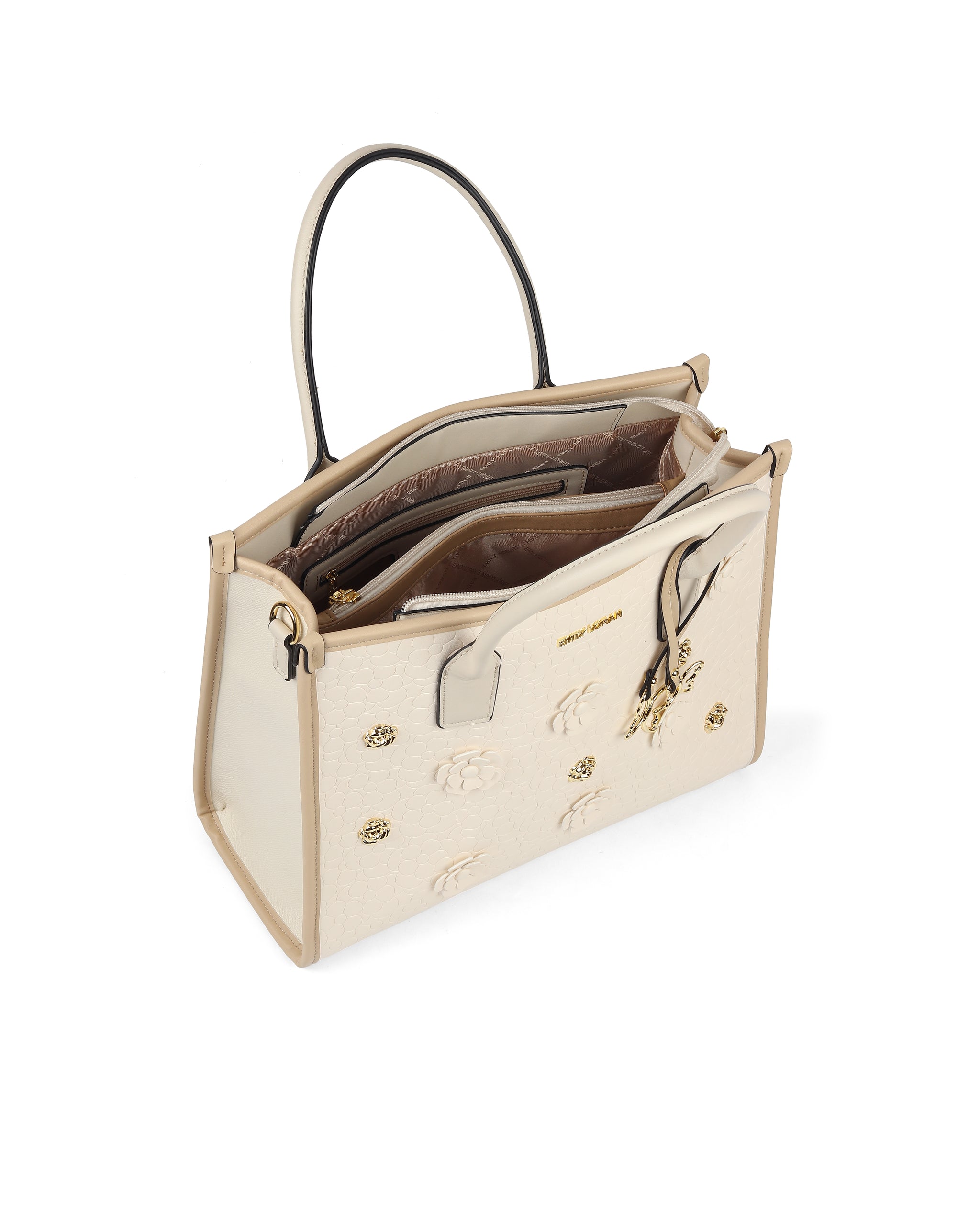 Fleure Handbag- Beige
