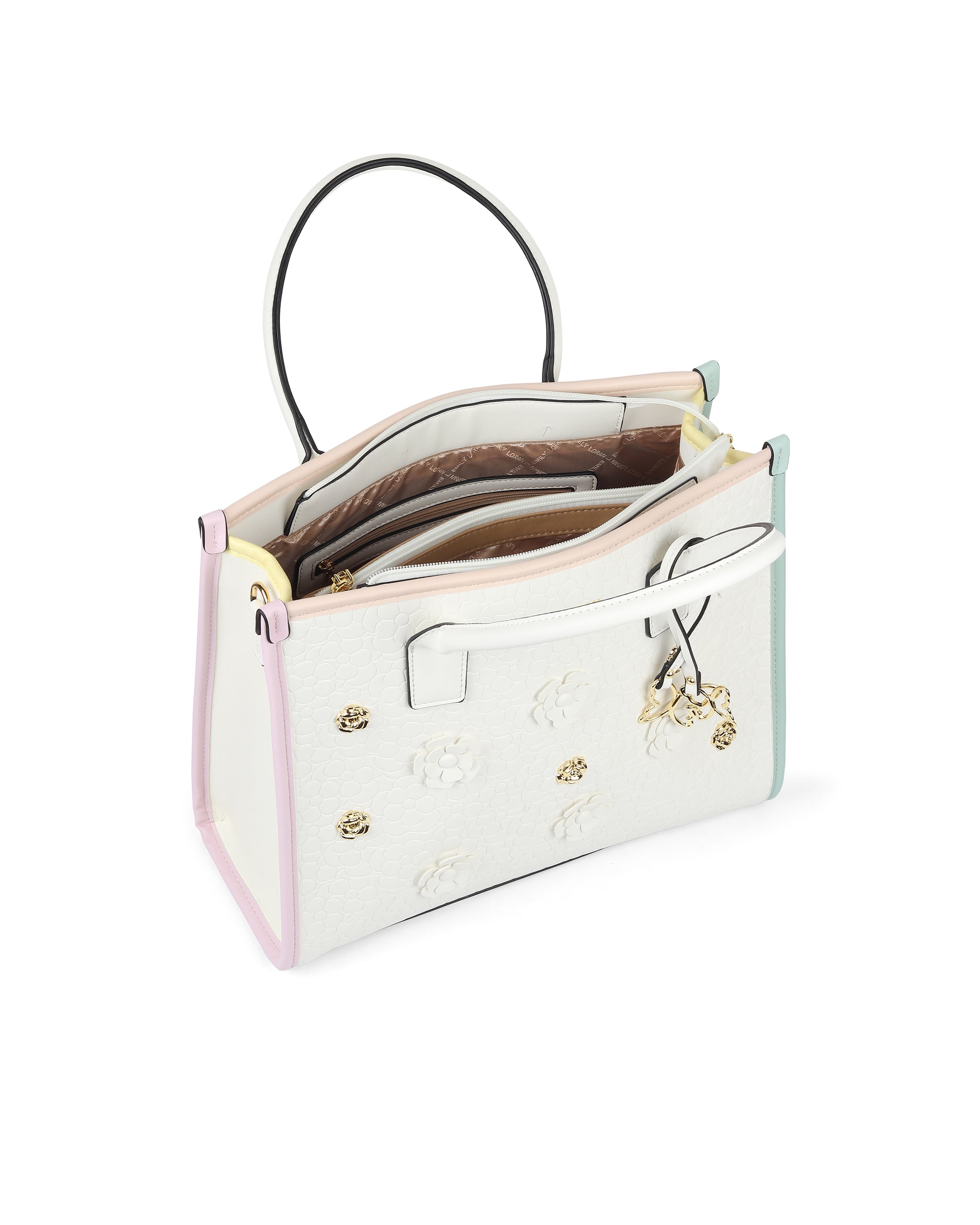 Fleure Handbag- White Multi