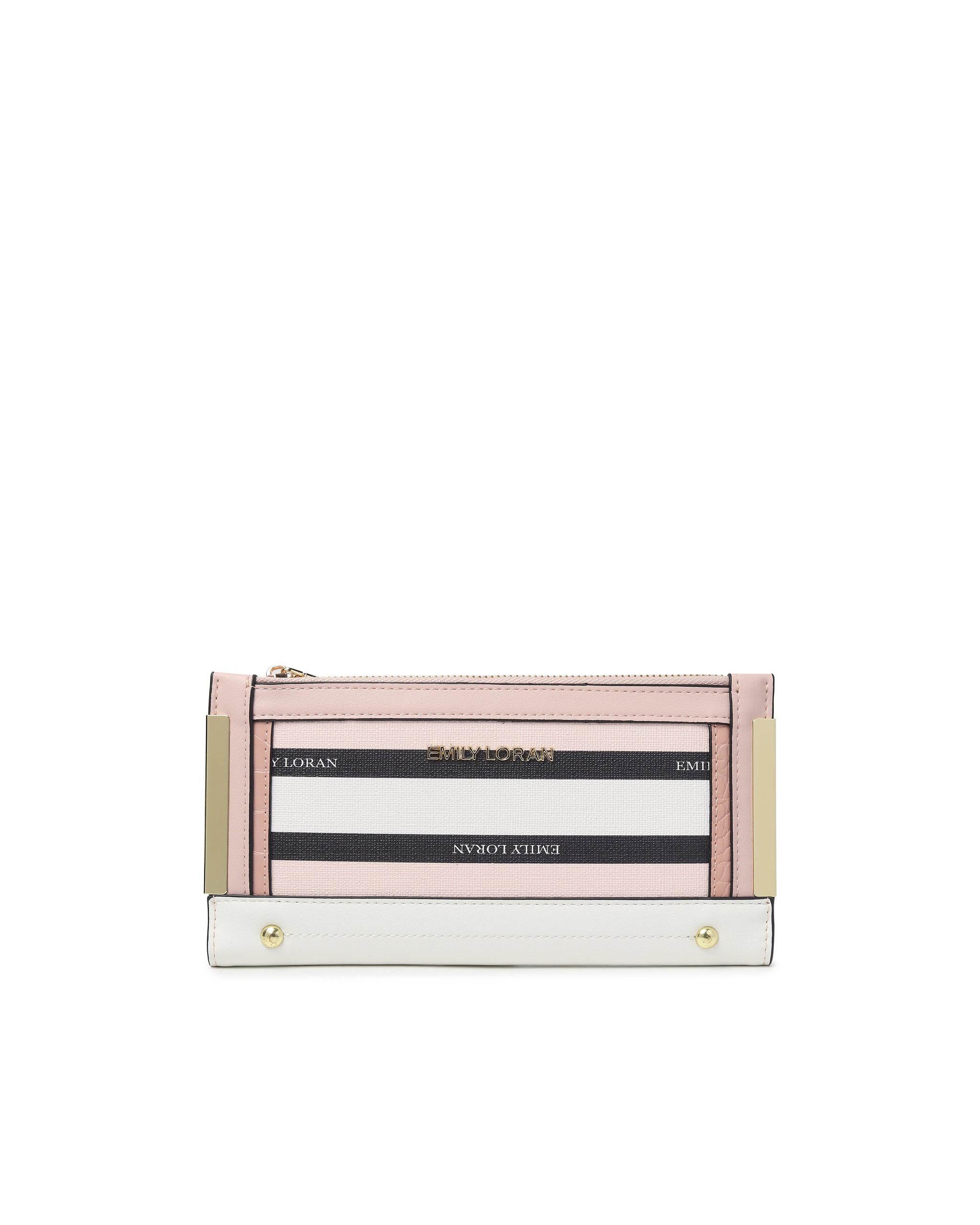 Rosalie Wallet- Pink Stripes