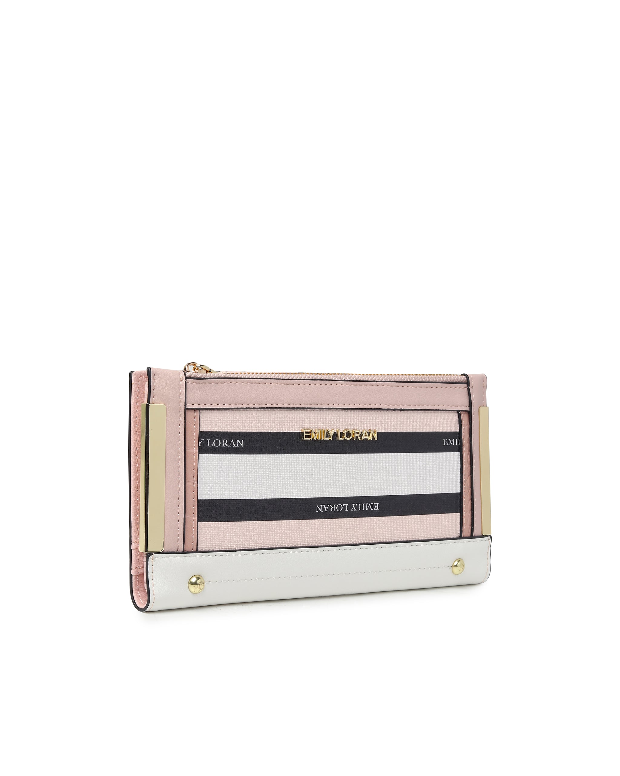 Rosalie Wallet- Pink Stripes