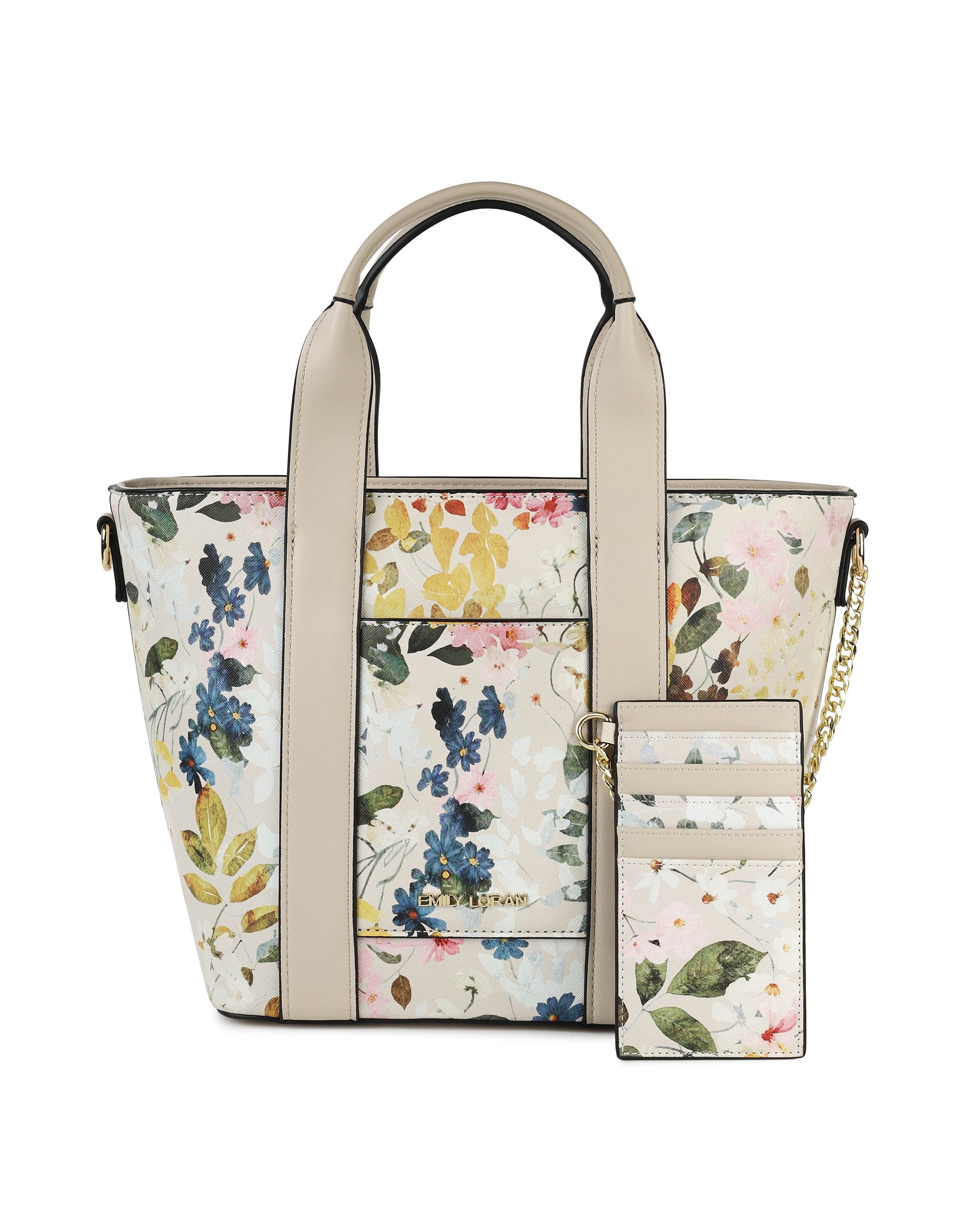 Evie Handbag- Beige Floral
