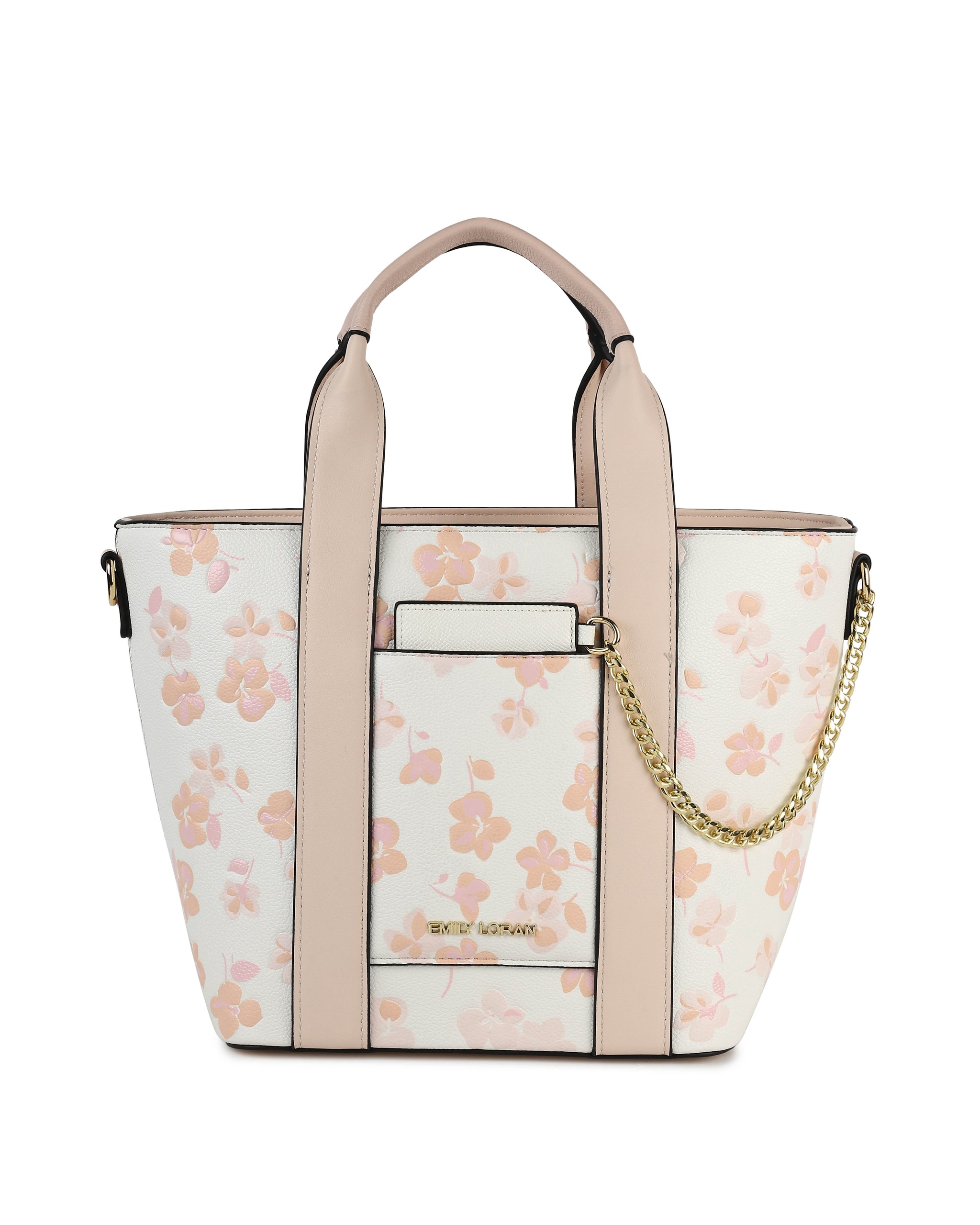 Evie Handbag- White Pink