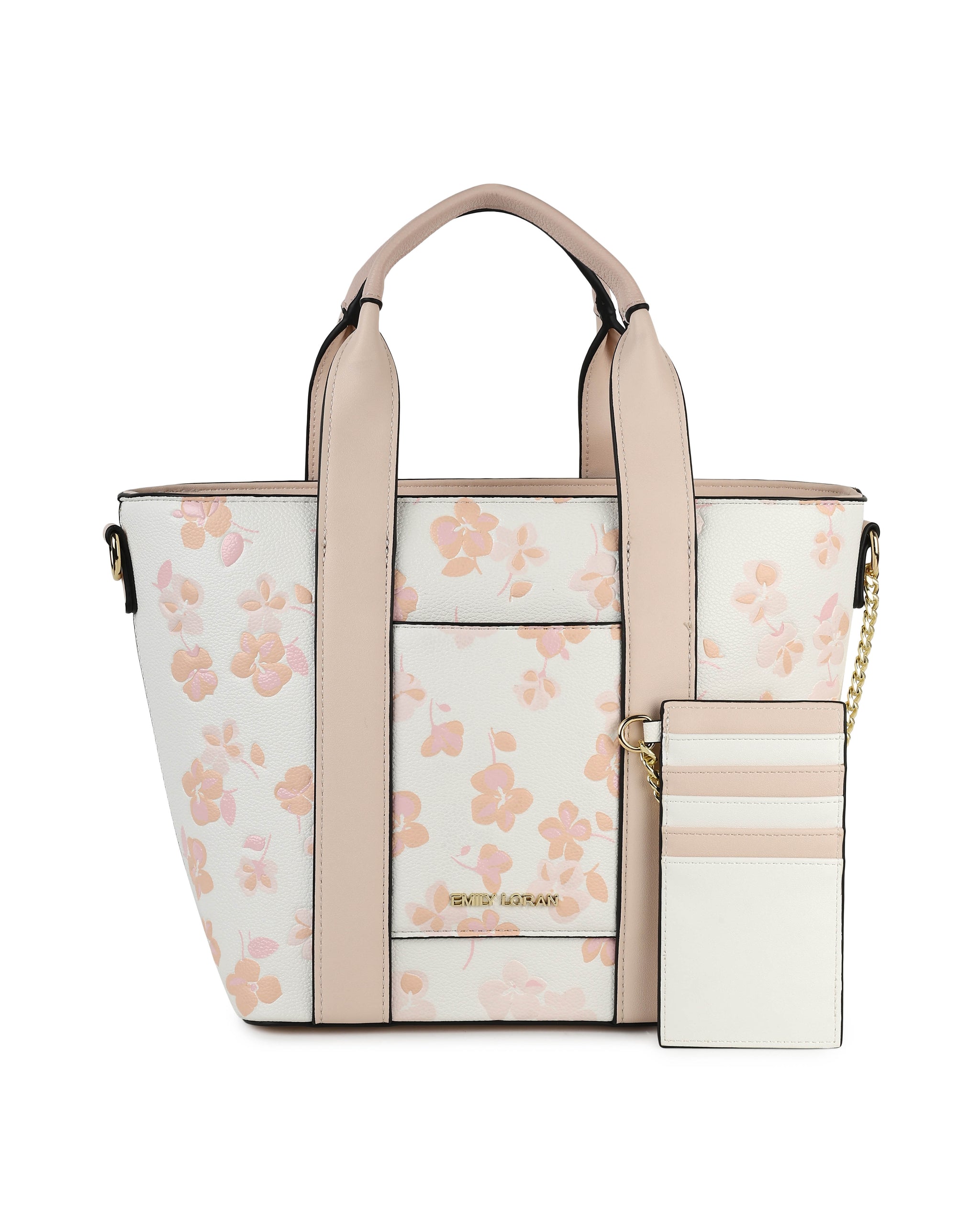 Evie Handbag- White Pink