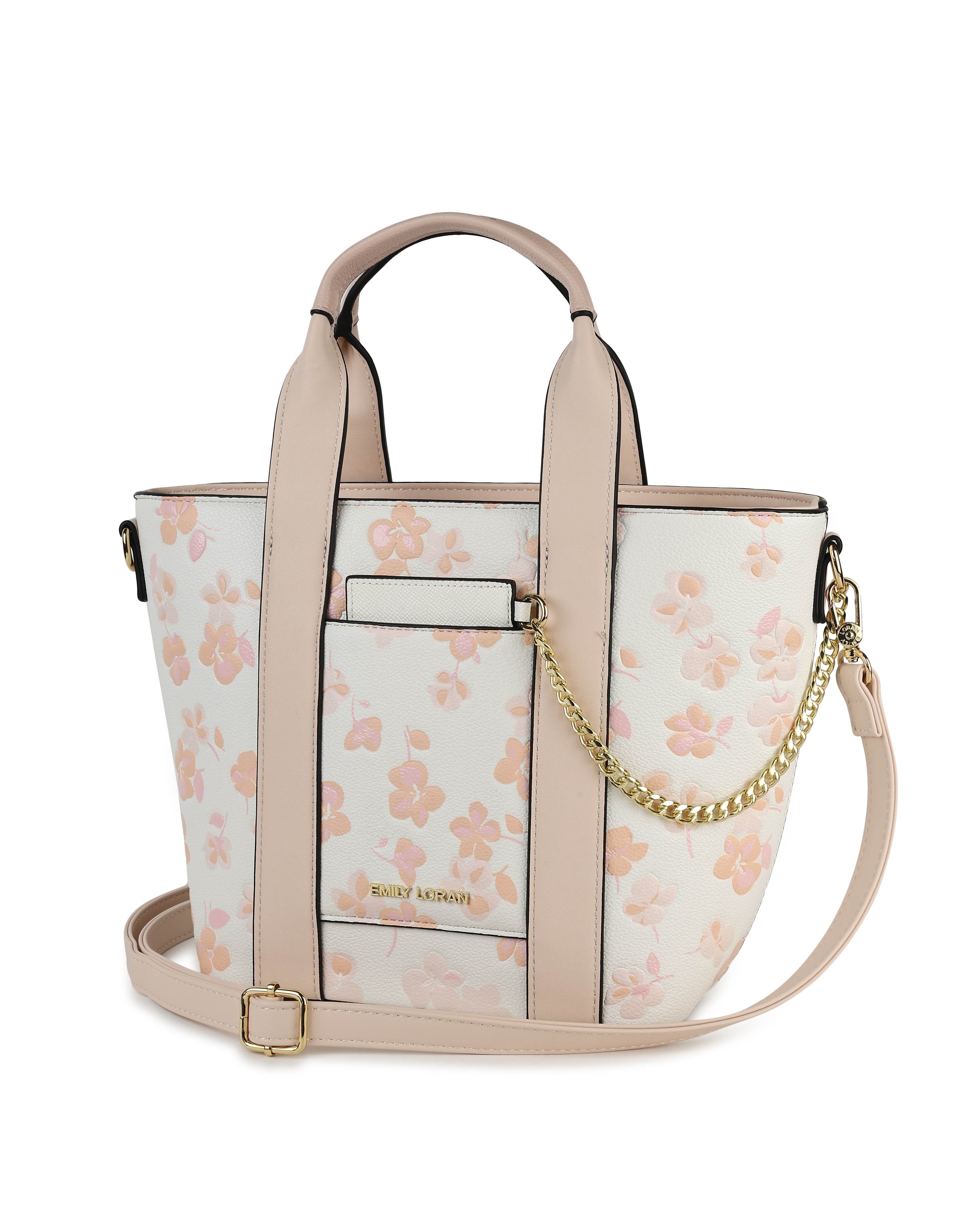 Evie Handbag- White Pink