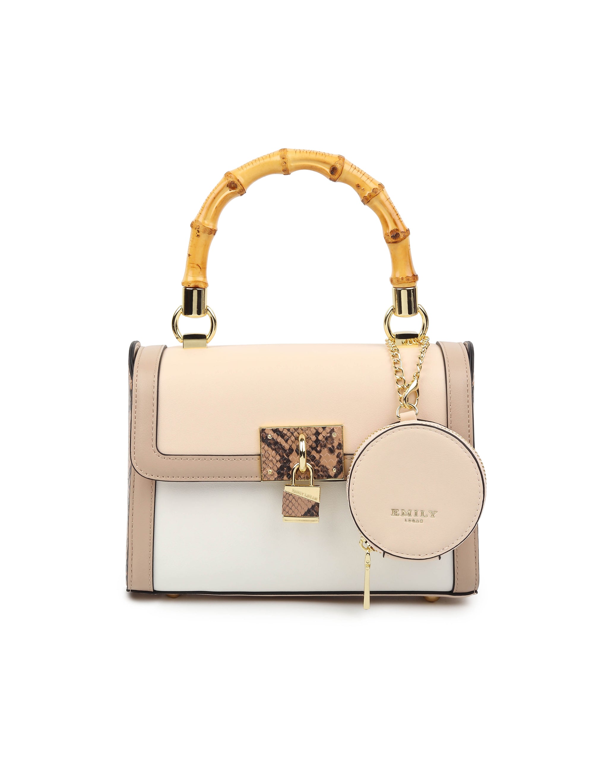 Trellis Handbag - Nude