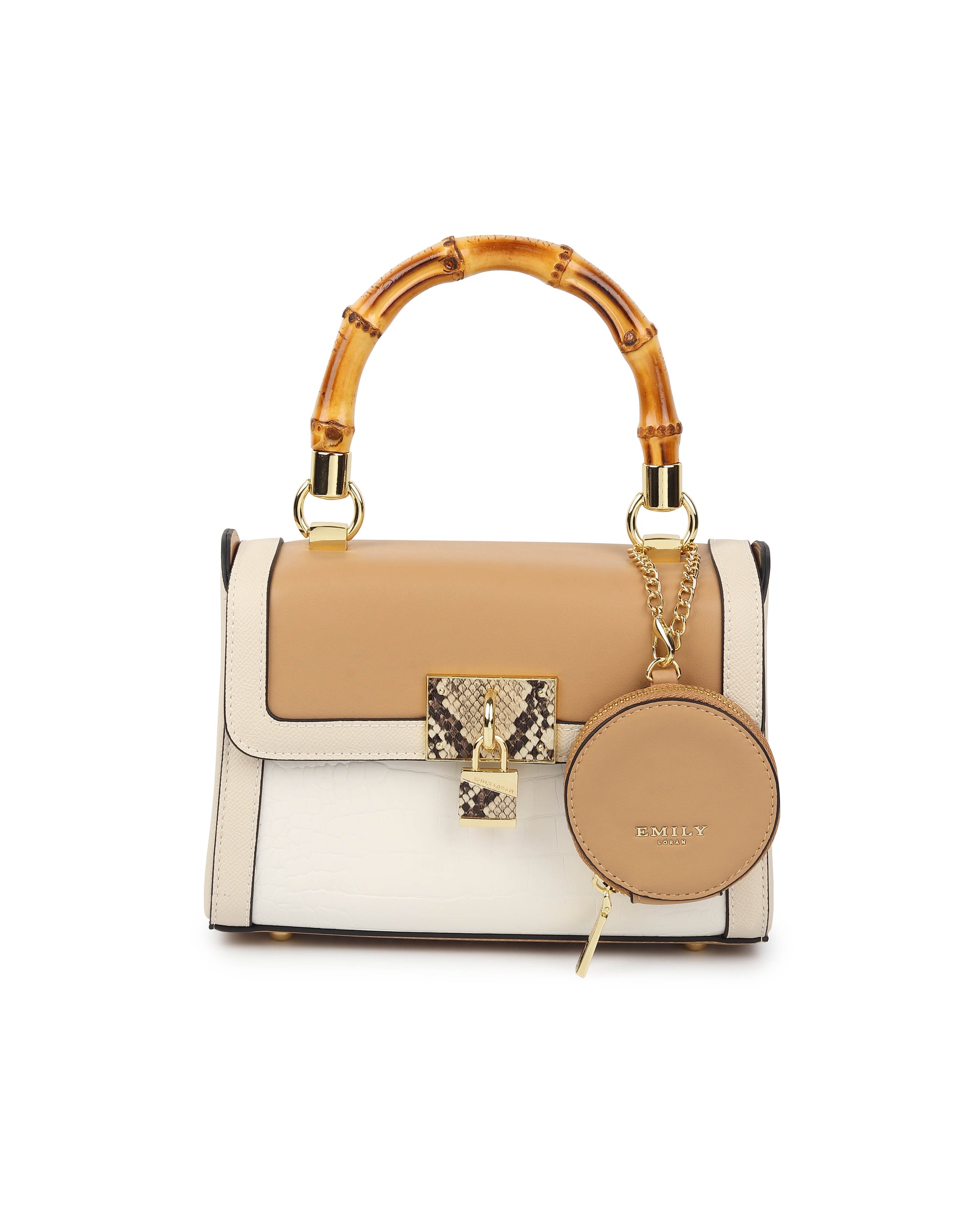 Trellis Handbag - Beige