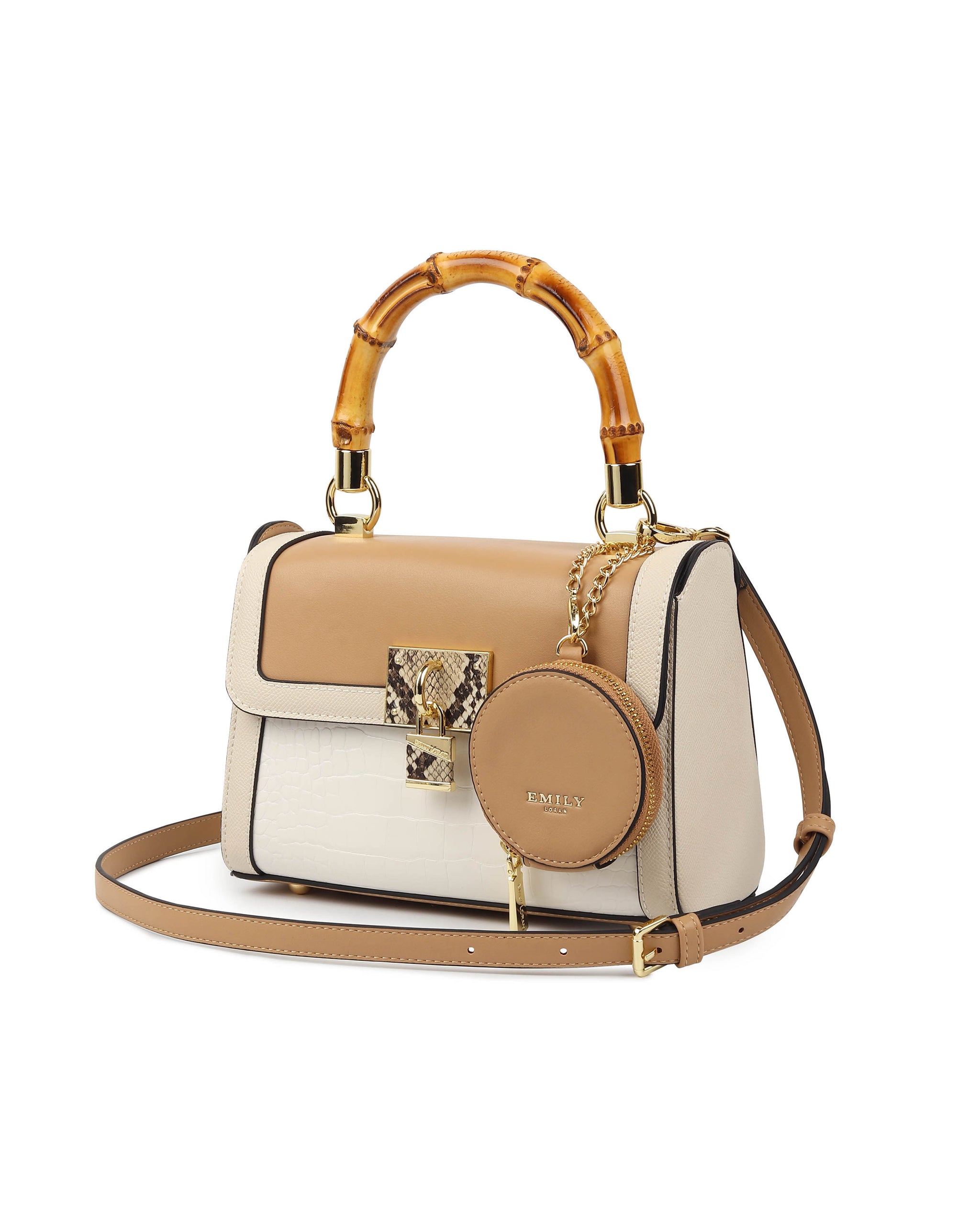 Trellis Handbag - Beige