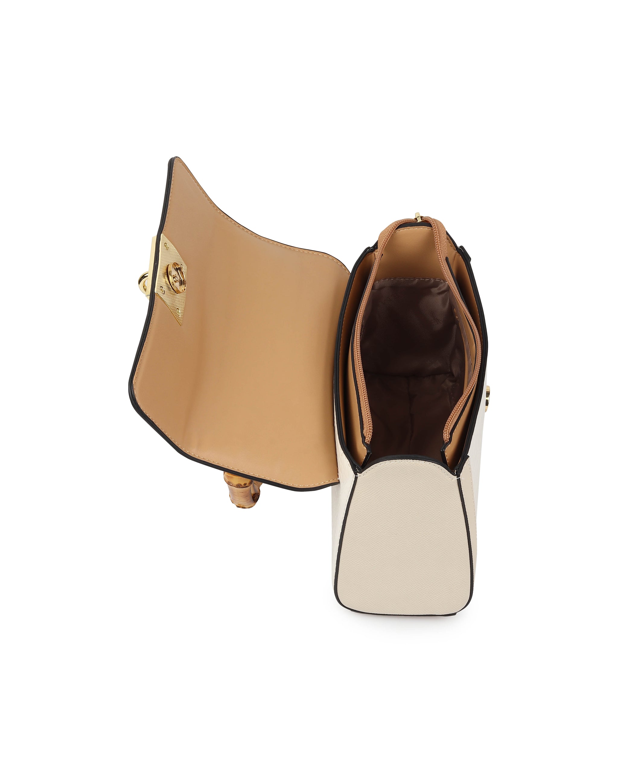 Trellis Handbag - Beige