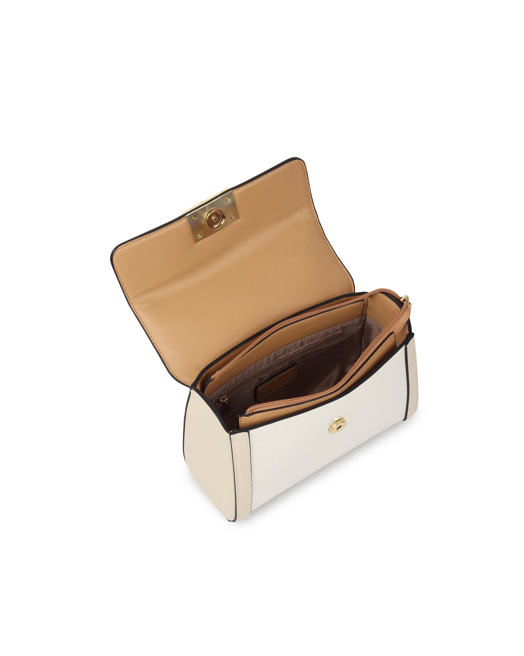 Trellis Handbag - Beige