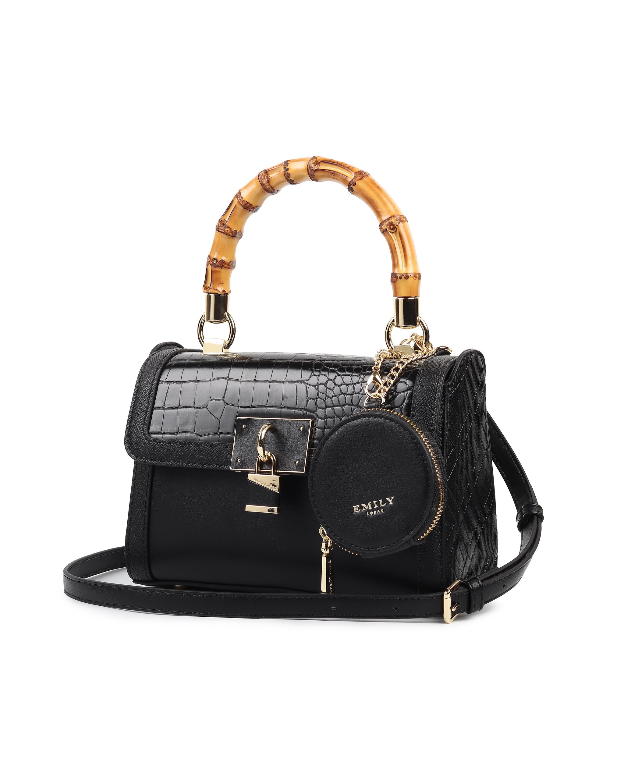 Trellis Handbag - Black