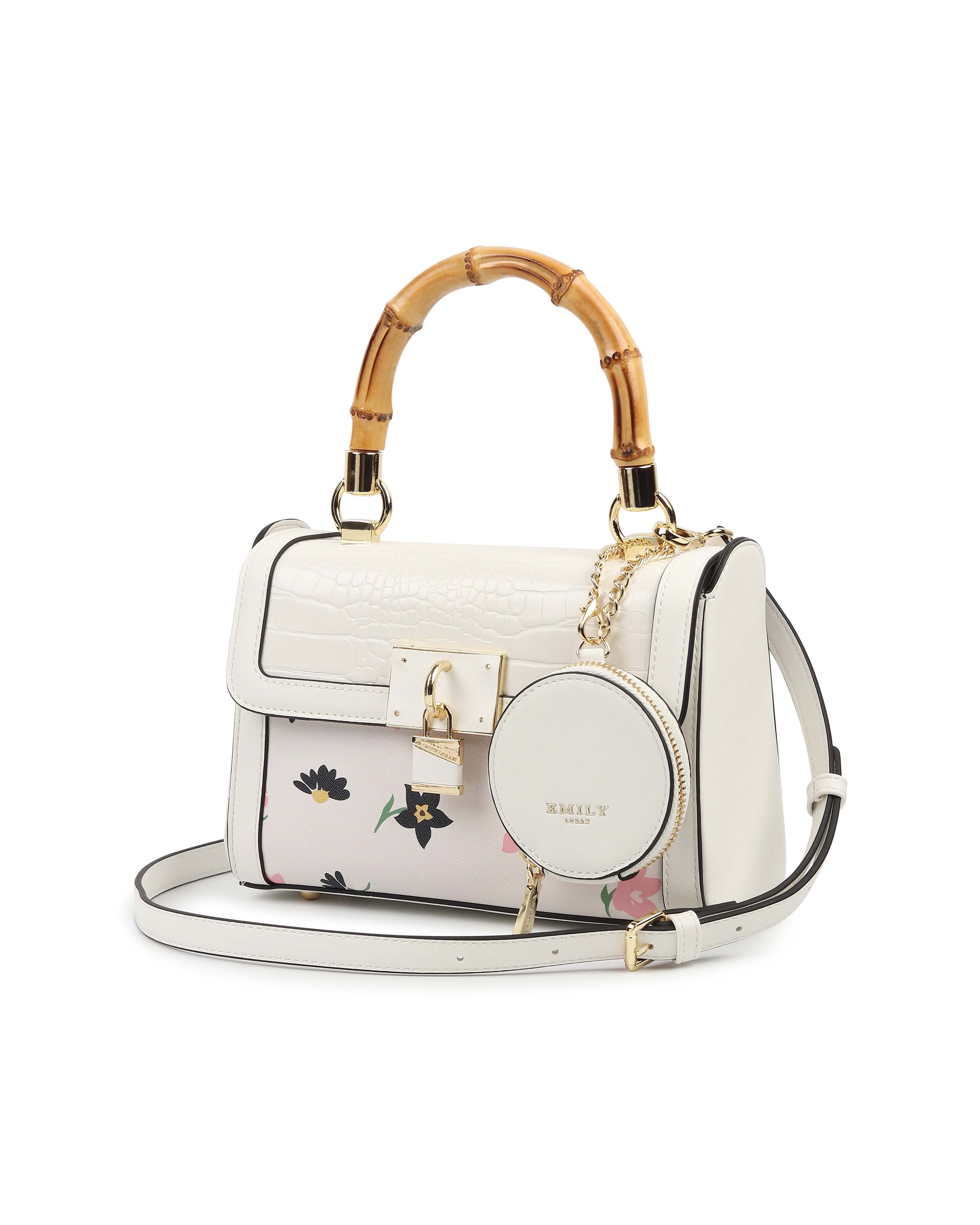 Trellis Handbag - White