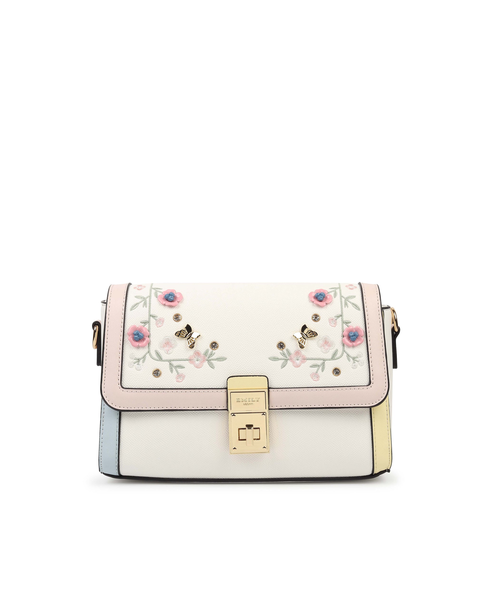 Wildflower Crossbody Bag - White