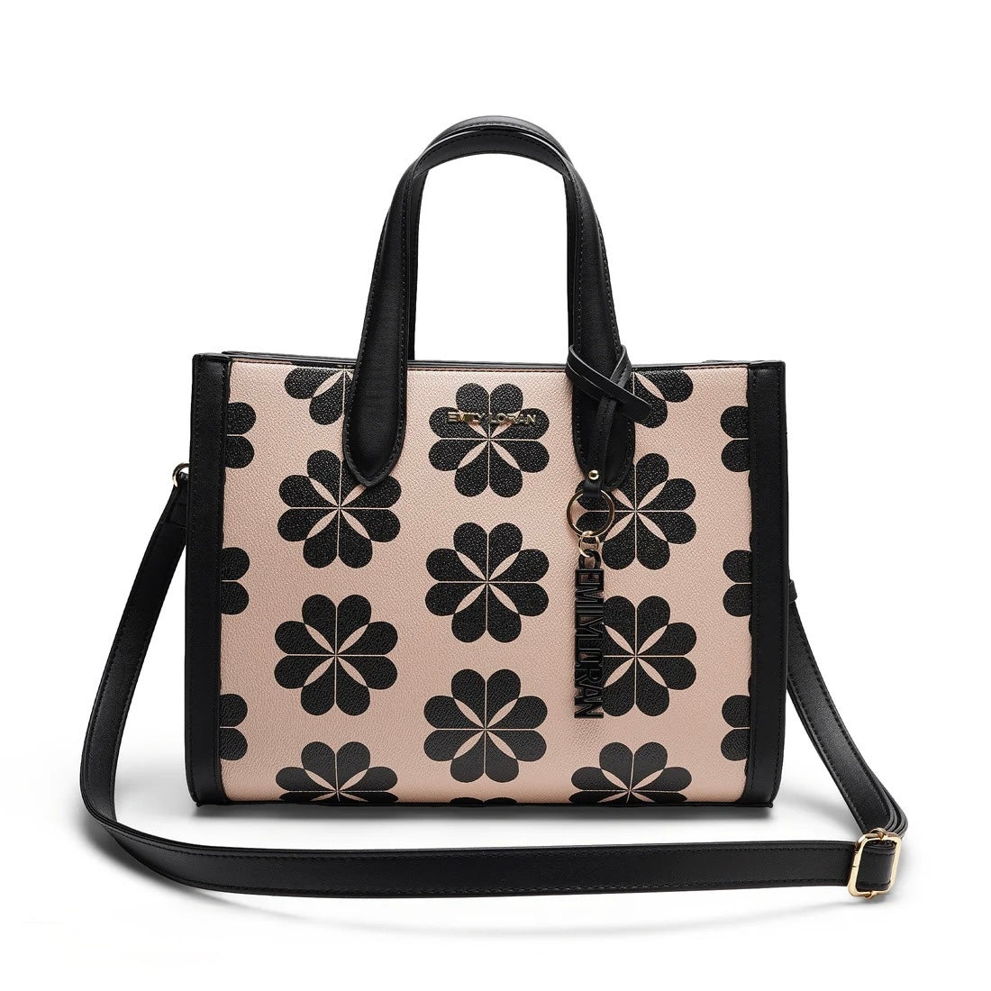 Daisy Bloom Tote Bag - Black
