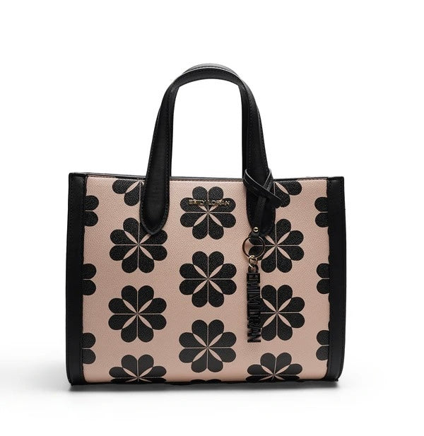 Daisy Bloom Tote Bag - Black