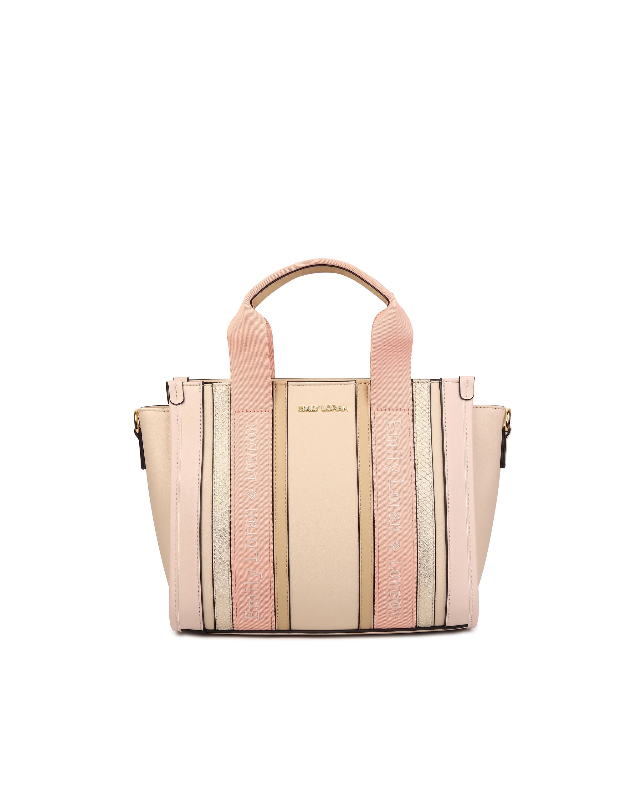 Signature Stripe Tote Bag- Pink