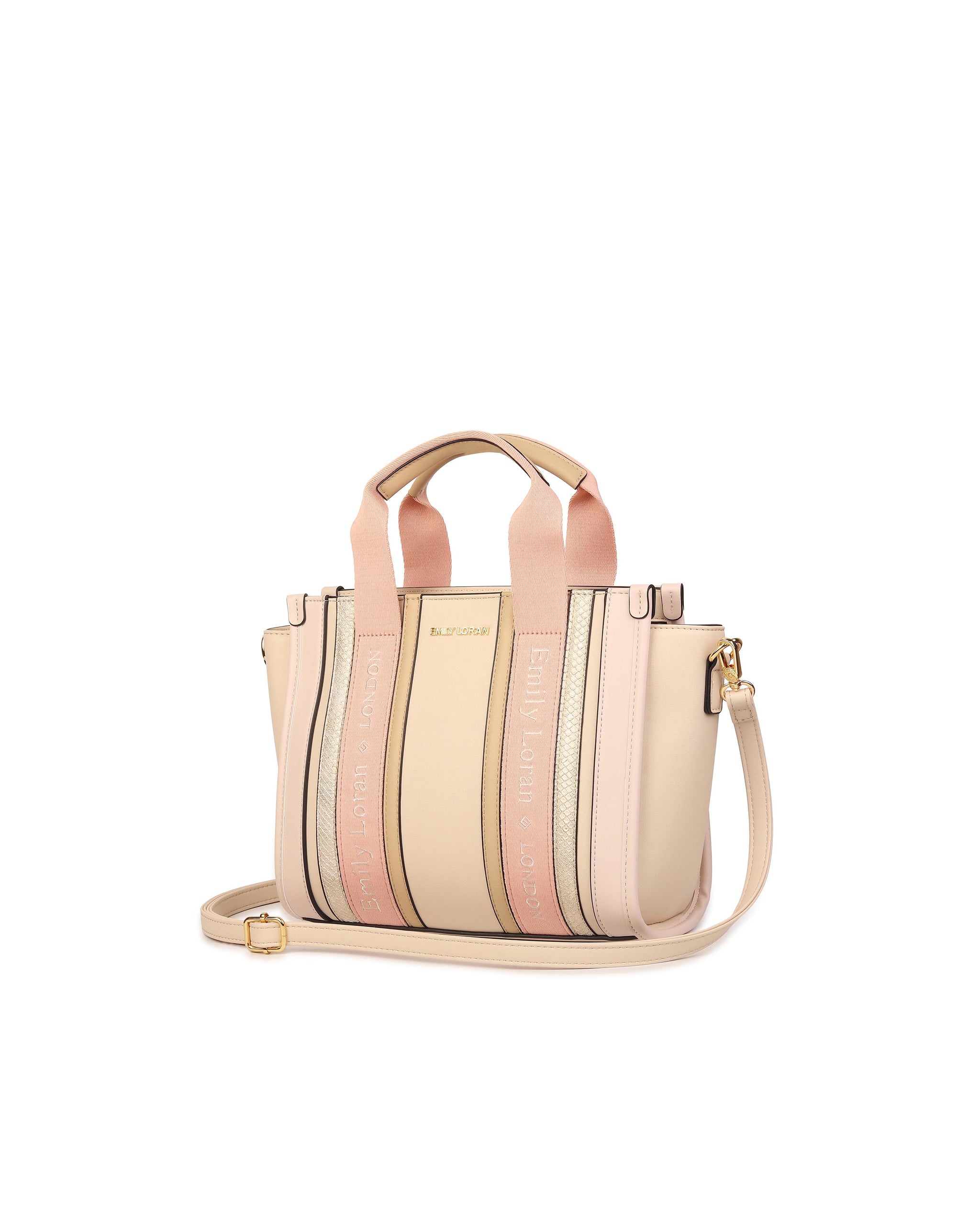 Signature Stripe Tote Bag- Pink