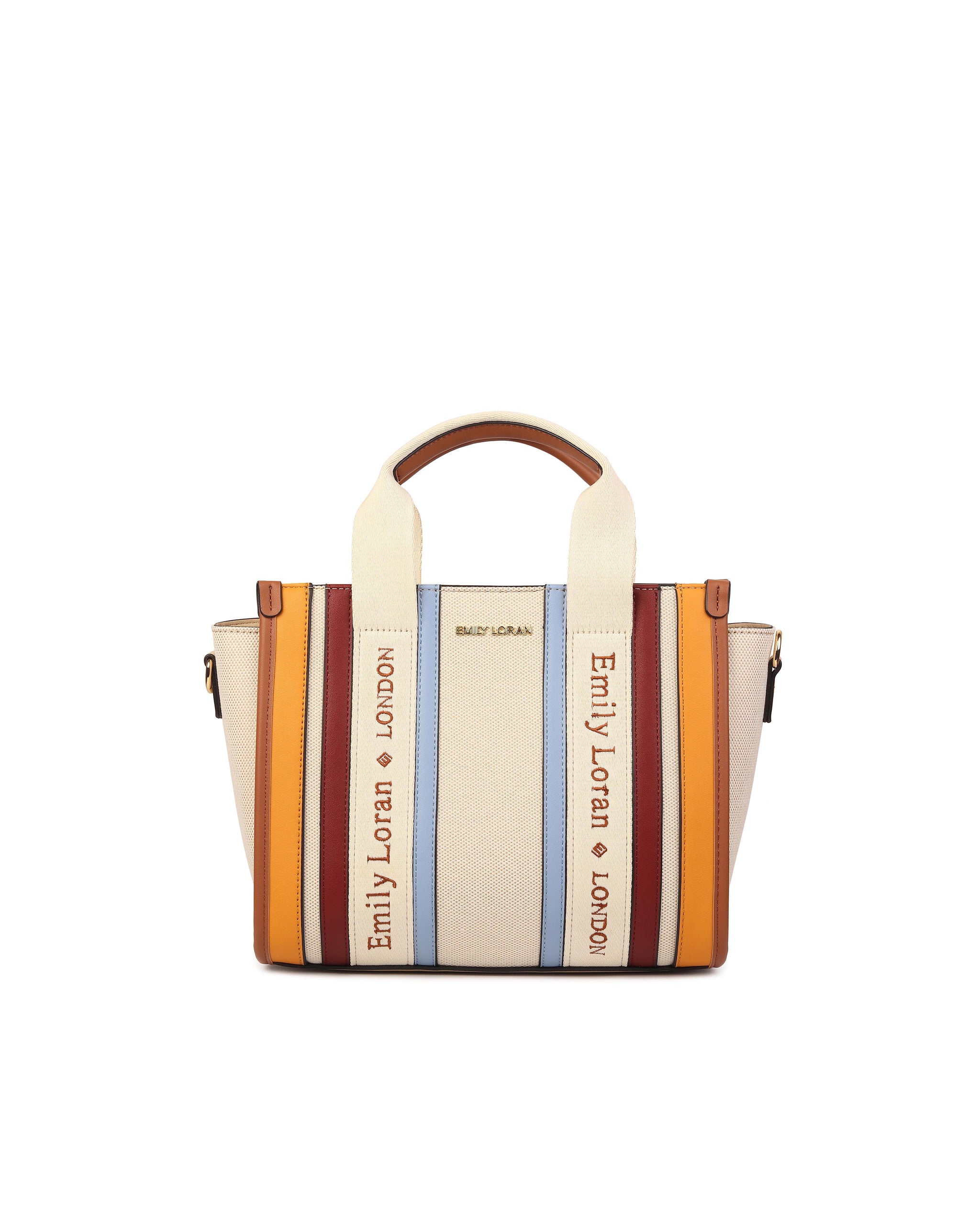 Signature Stripe Tote Bag- Beige